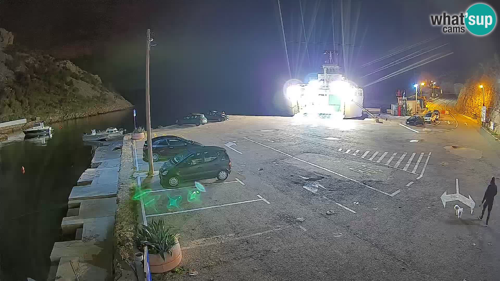 Webcam port de ferry de Prizna – vers l’île de Pag