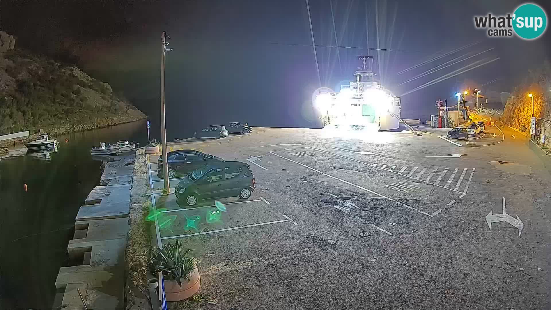 Webcam Prizna ferry port to Pag island