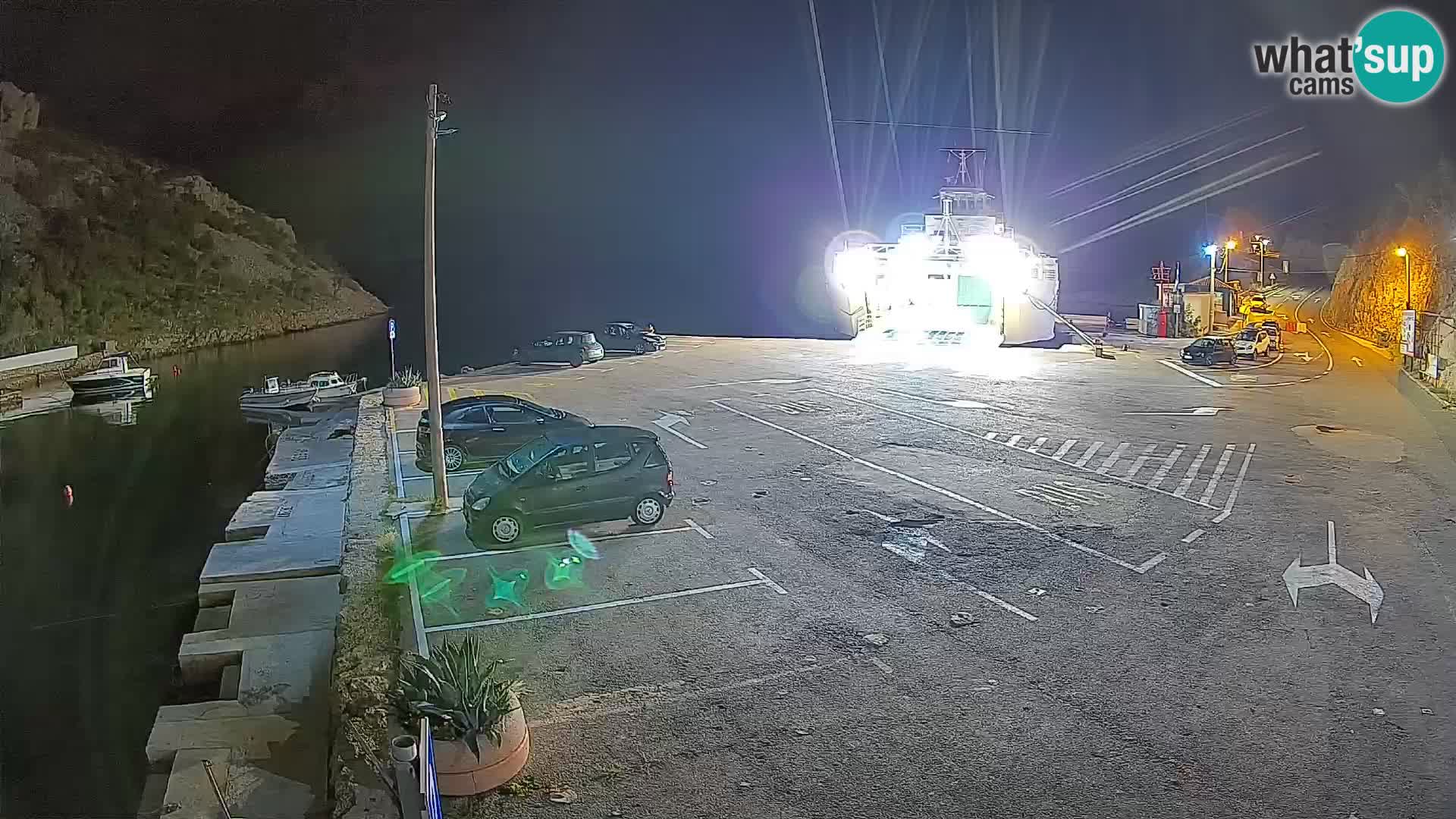 Webcam port de ferry de Prizna – vers l’île de Pag