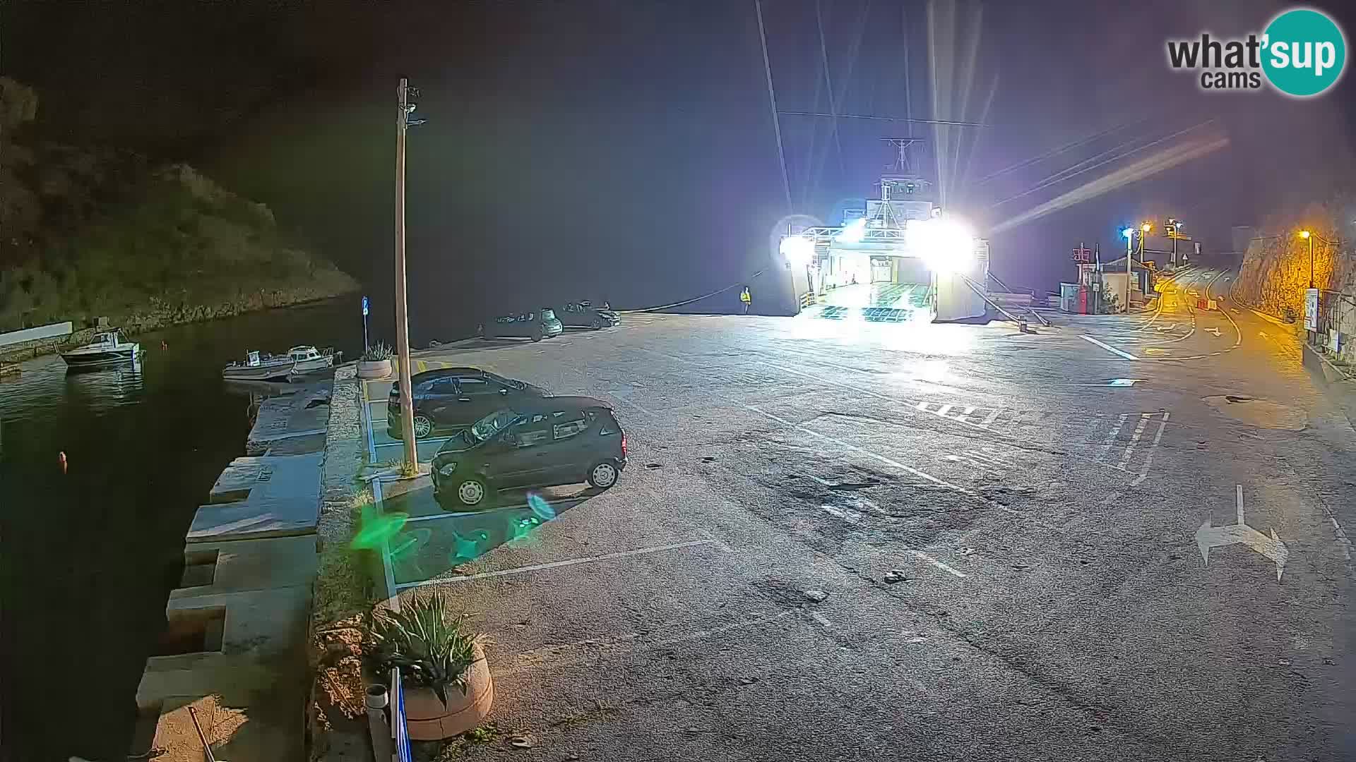 Webcam Prizna ferry port to Pag island