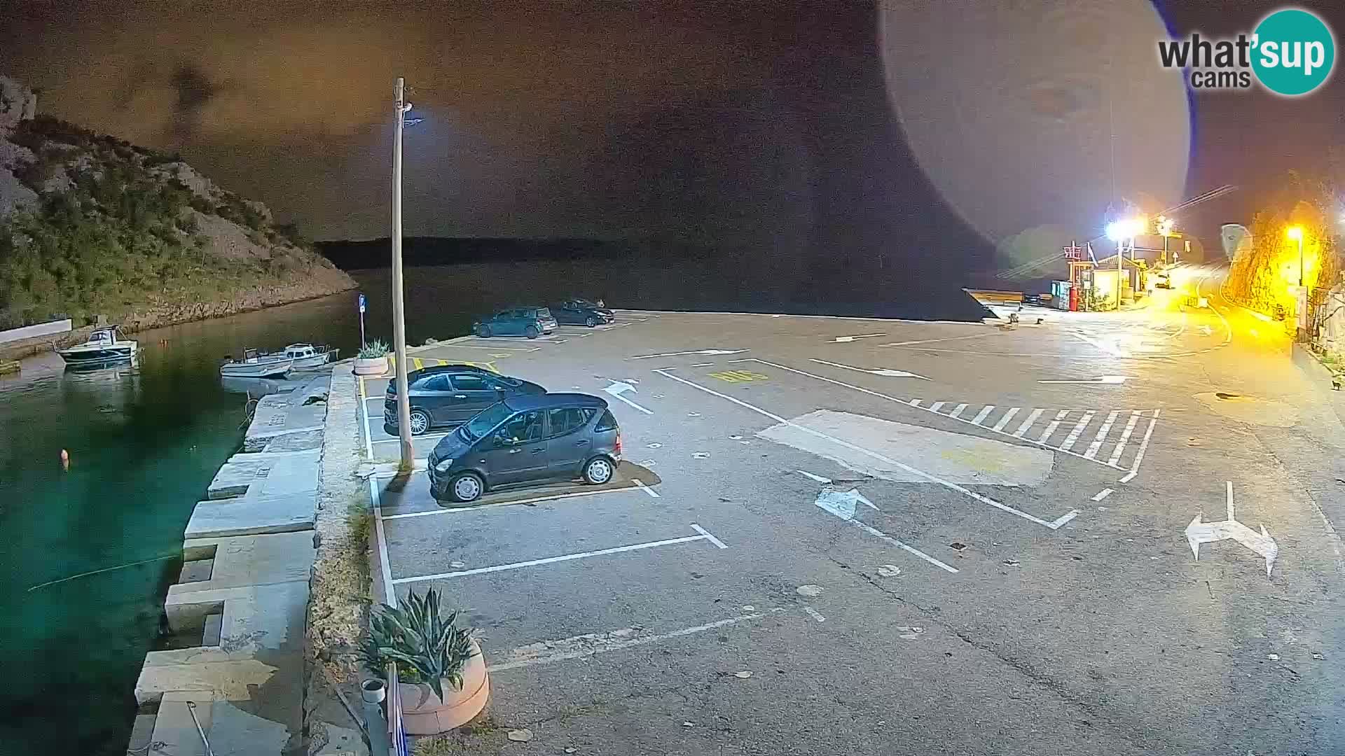 Webcam Fährhafen Prizna – zur Insel Pag