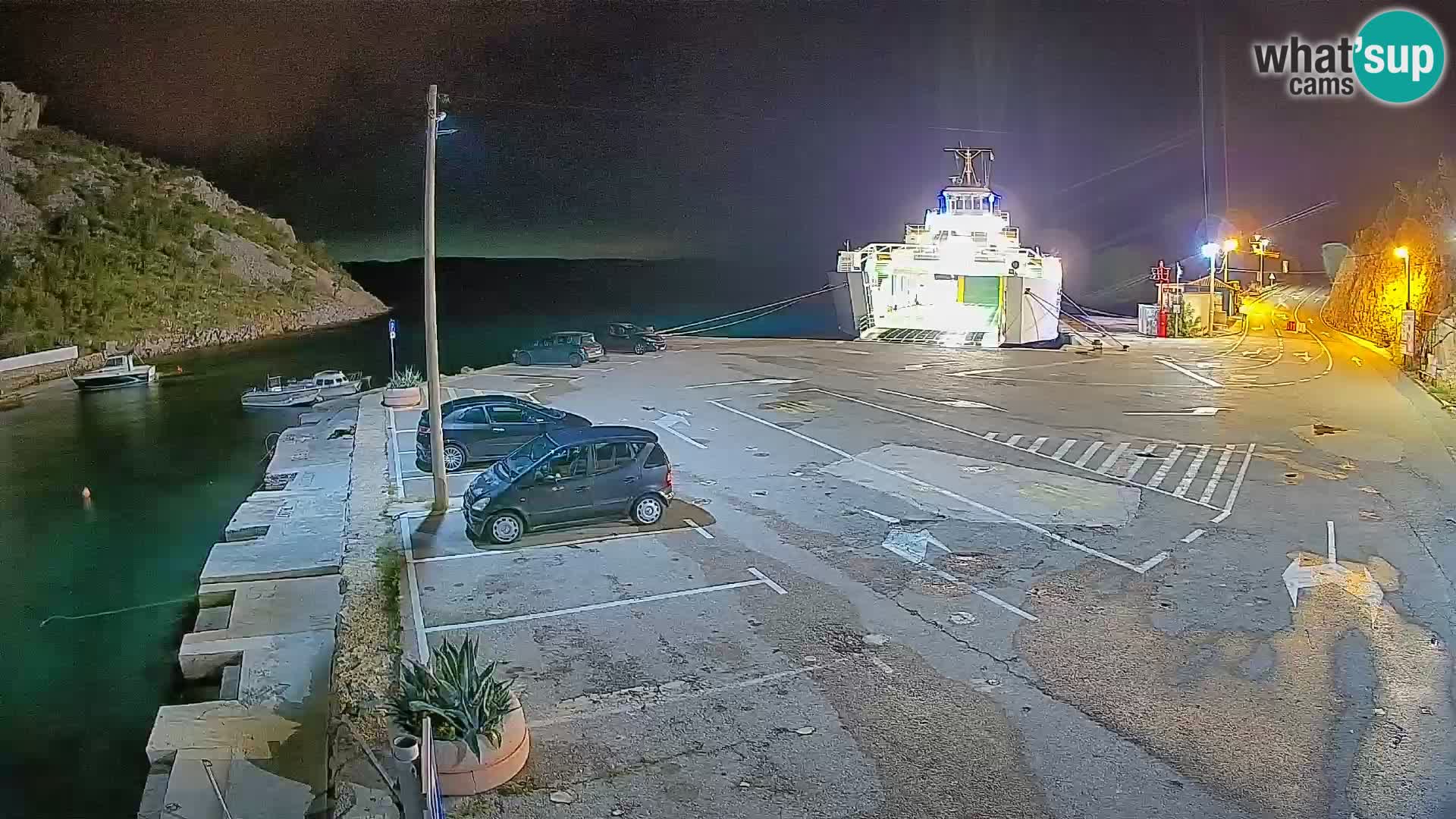 Webcam Fährhafen Prizna – zur Insel Pag