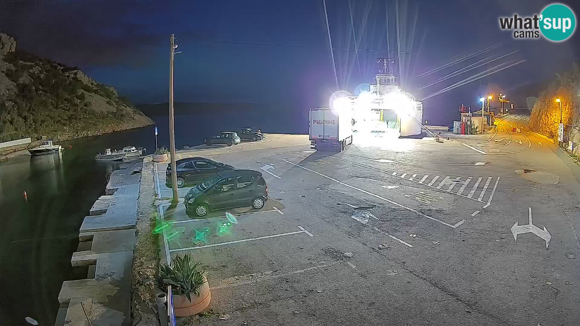 Webcam Prizna ferry port to Pag island