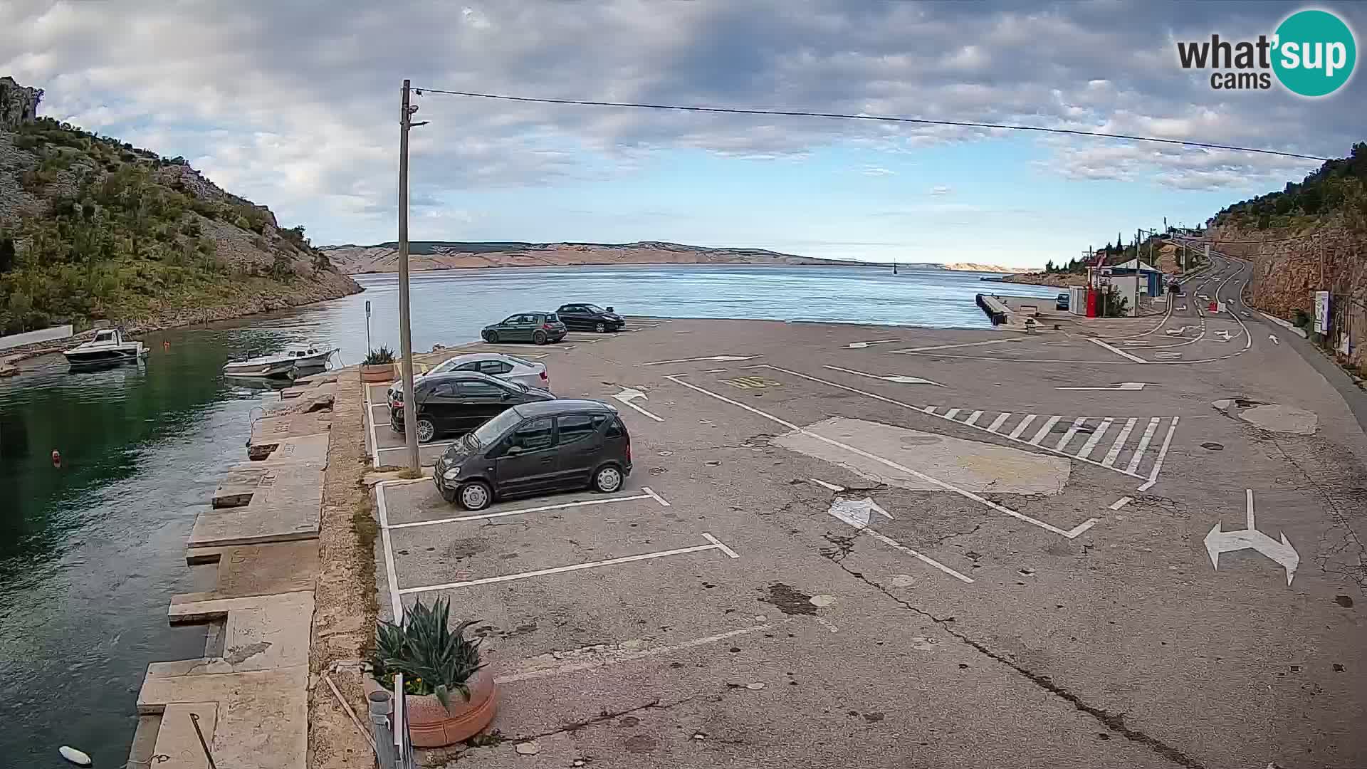 Webcam Fährhafen Prizna – zur Insel Pag
