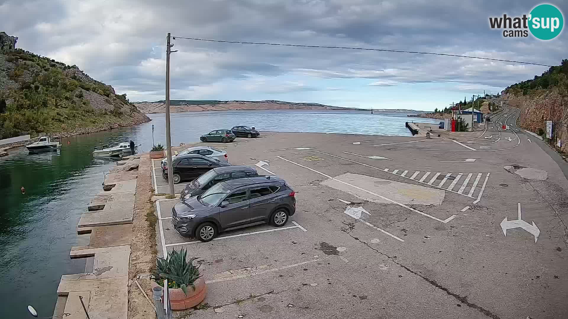 Webcam Fährhafen Prizna – zur Insel Pag