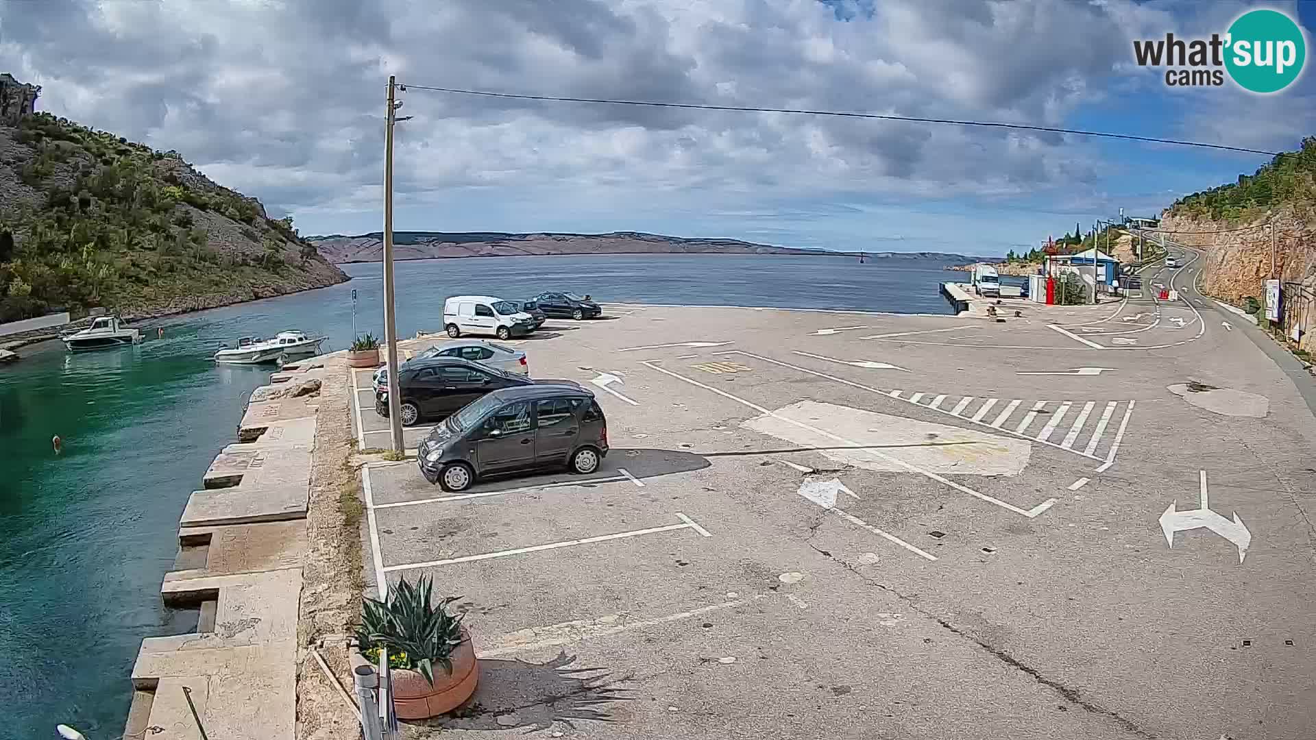 Webcam Fährhafen Prizna – zur Insel Pag