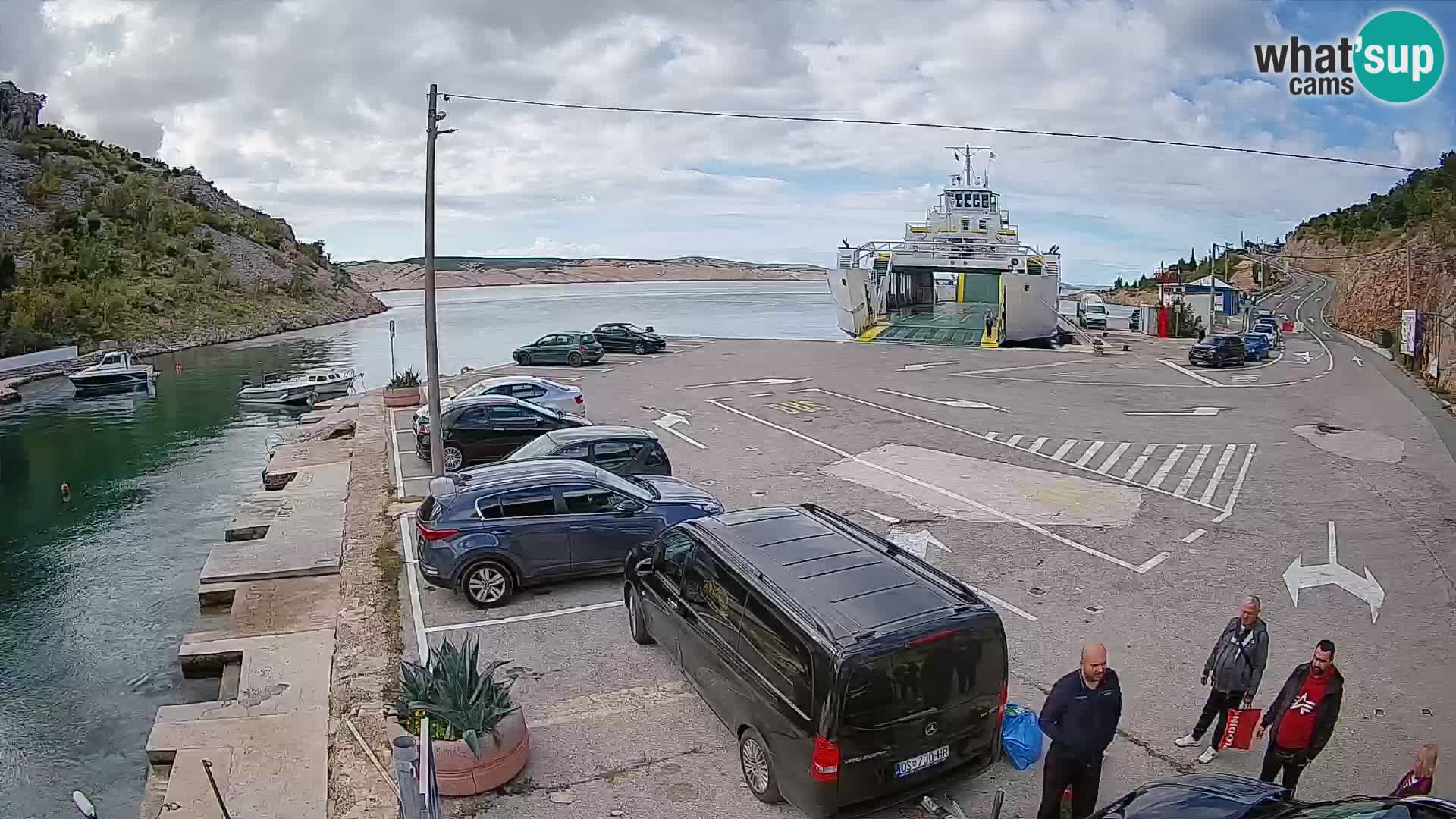 Webcam Fährhafen Prizna – zur Insel Pag