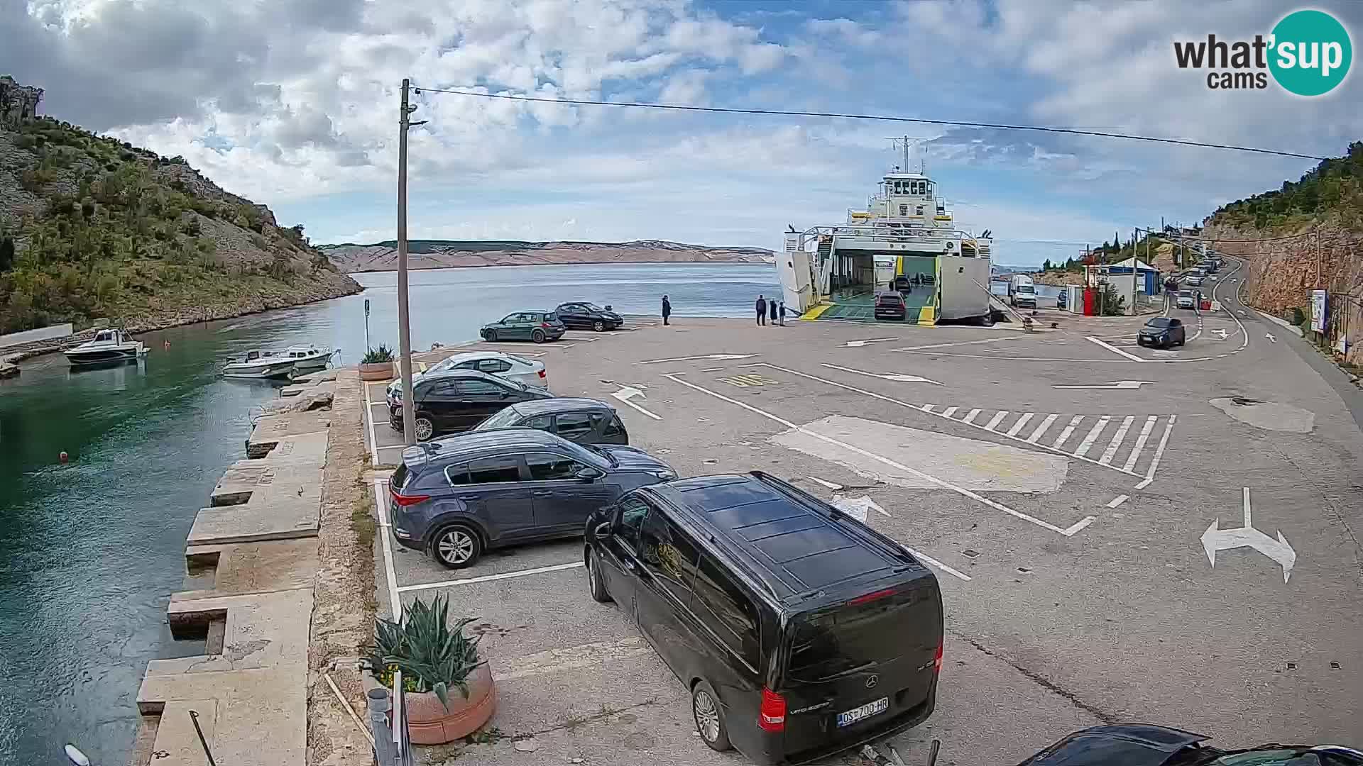 Webcam Fährhafen Prizna – zur Insel Pag