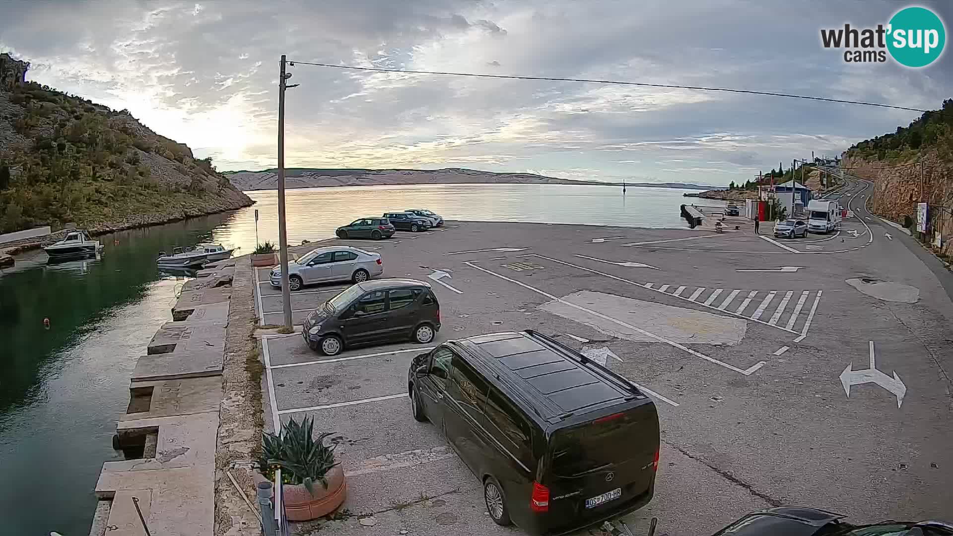 Webcam Fährhafen Prizna – zur Insel Pag