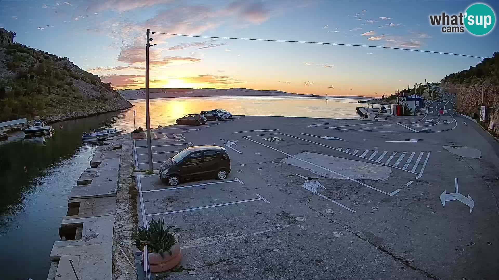 Webcam Fährhafen Prizna – zur Insel Pag