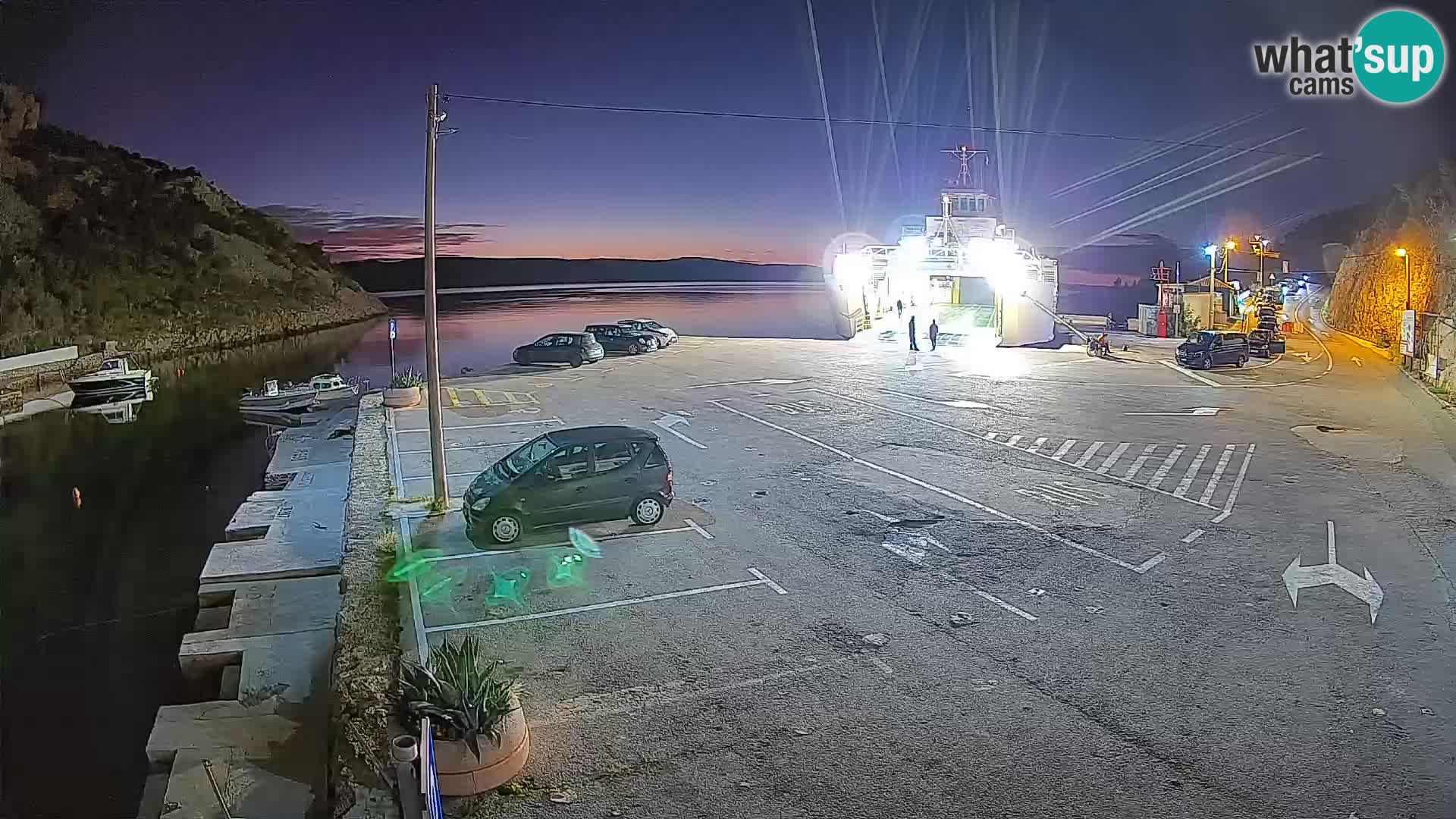 Webcam Fährhafen Prizna – zur Insel Pag