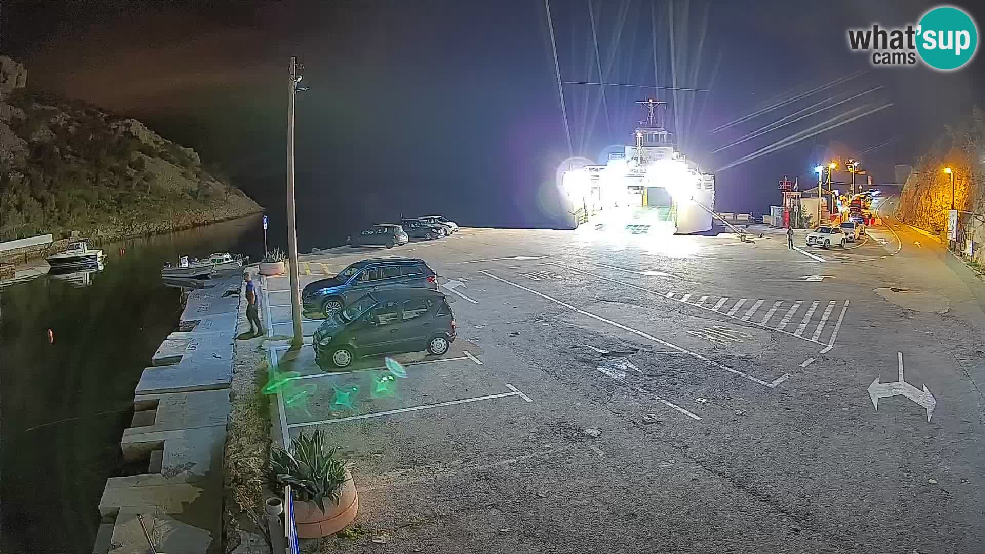 Webcam Fährhafen Prizna – zur Insel Pag