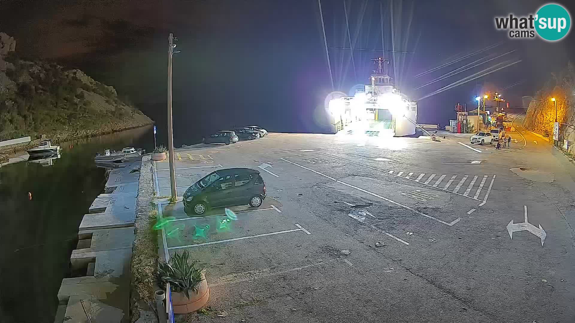 Webcam port de ferry de Prizna – vers l’île de Pag
