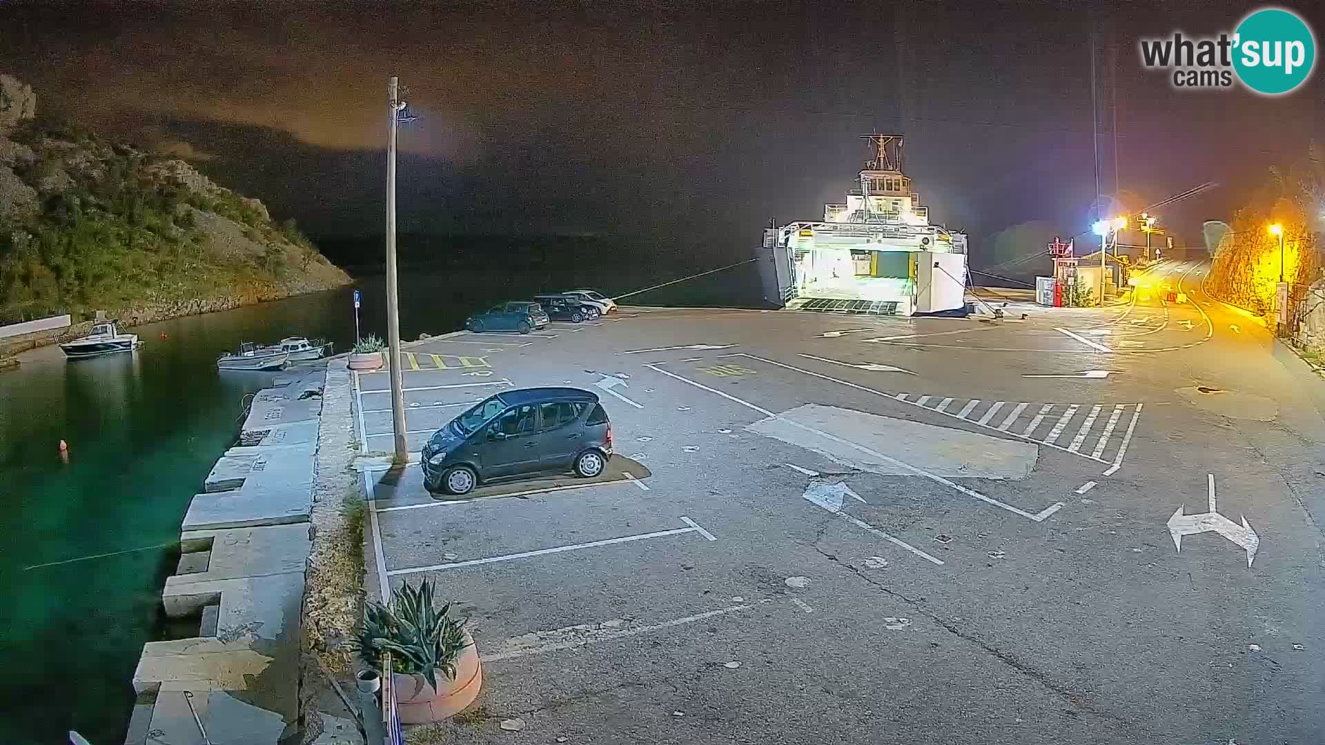 Webcam Fährhafen Prizna – zur Insel Pag