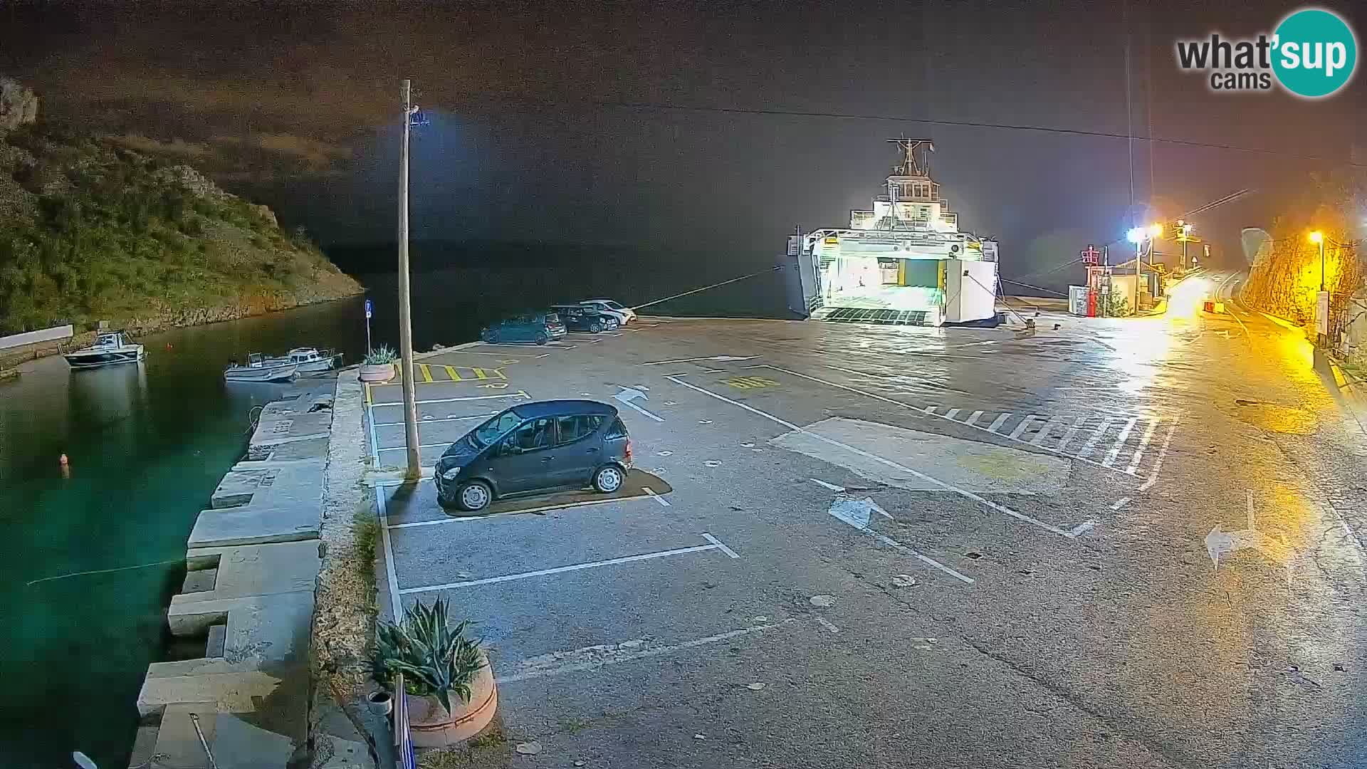 Webcam port de ferry de Prizna – vers l’île de Pag