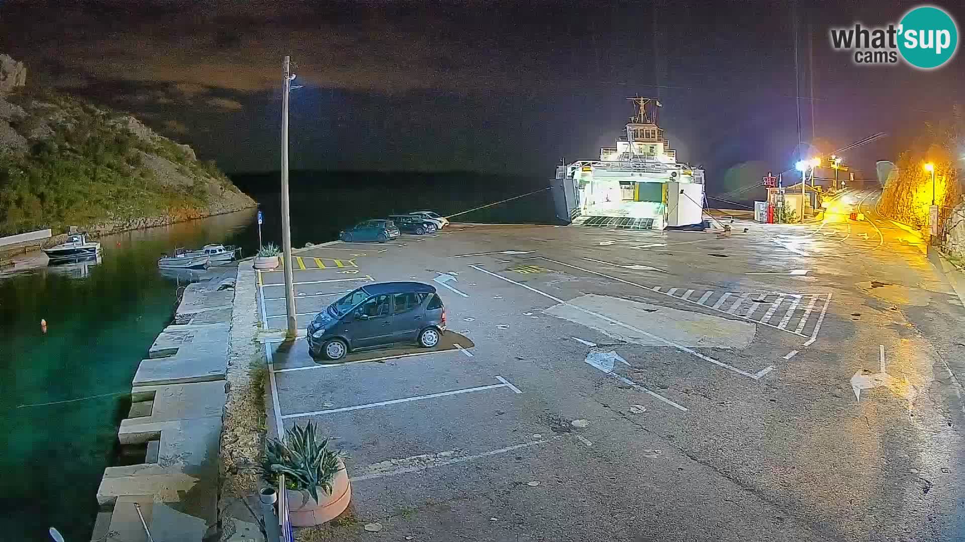 Webcam Fährhafen Prizna – zur Insel Pag