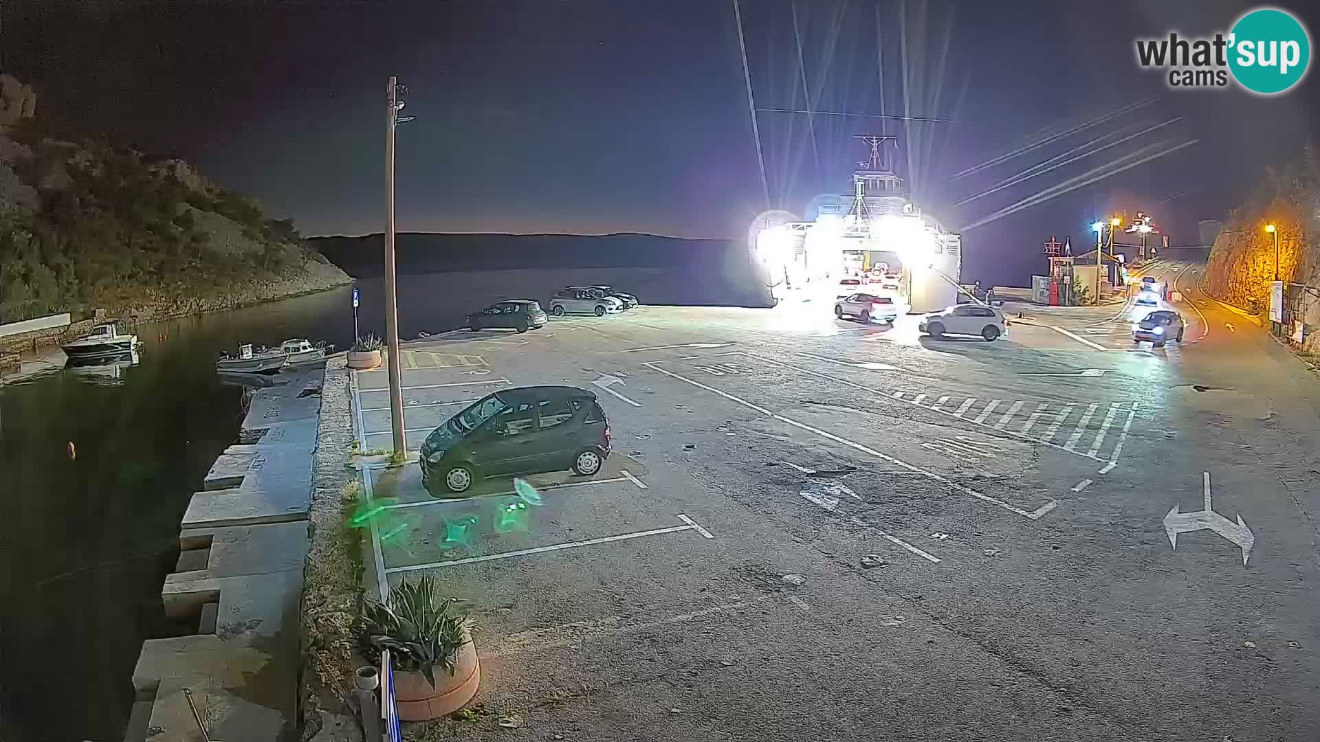 Webcam Prizna ferry port to Pag island
