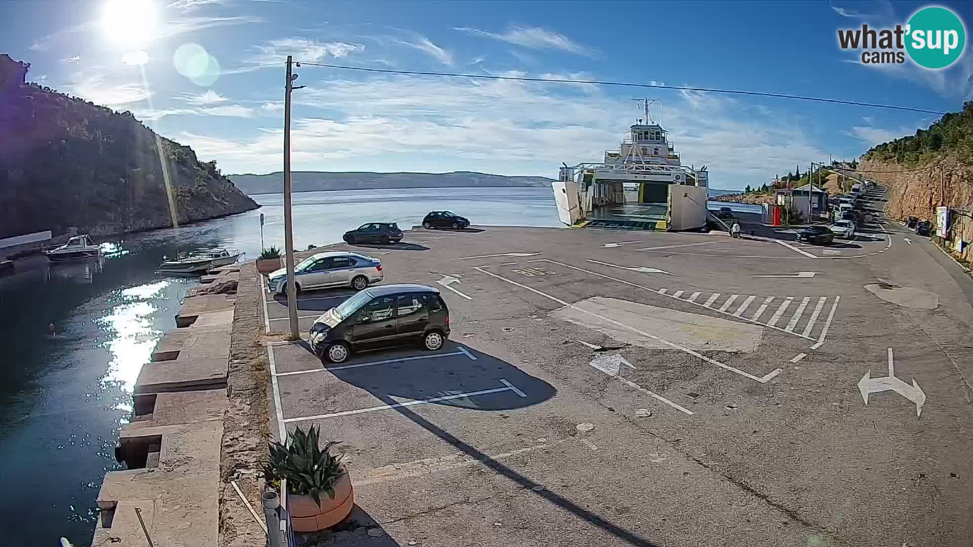 Webcam port de ferry de Prizna – vers l’île de Pag