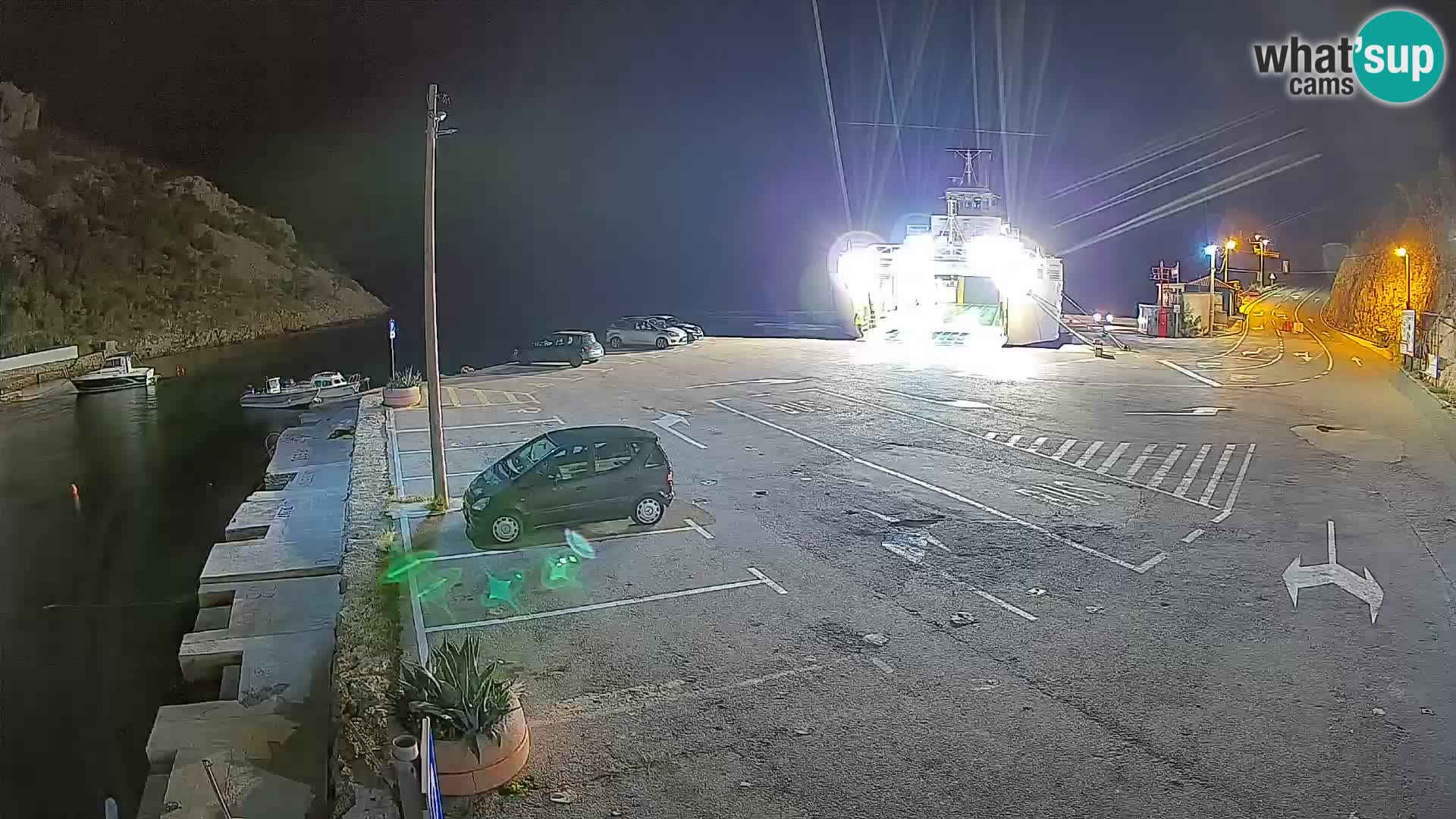 Webcam Prizna ferry port to Pag island