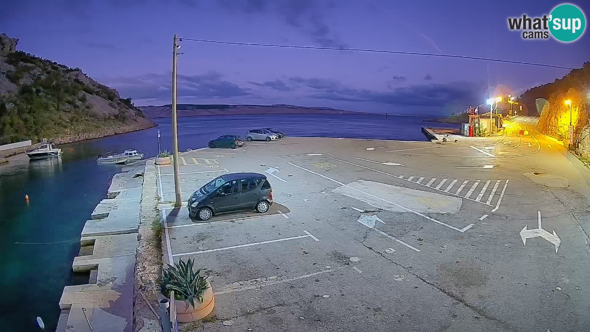 Webcam Fährhafen Prizna – zur Insel Pag