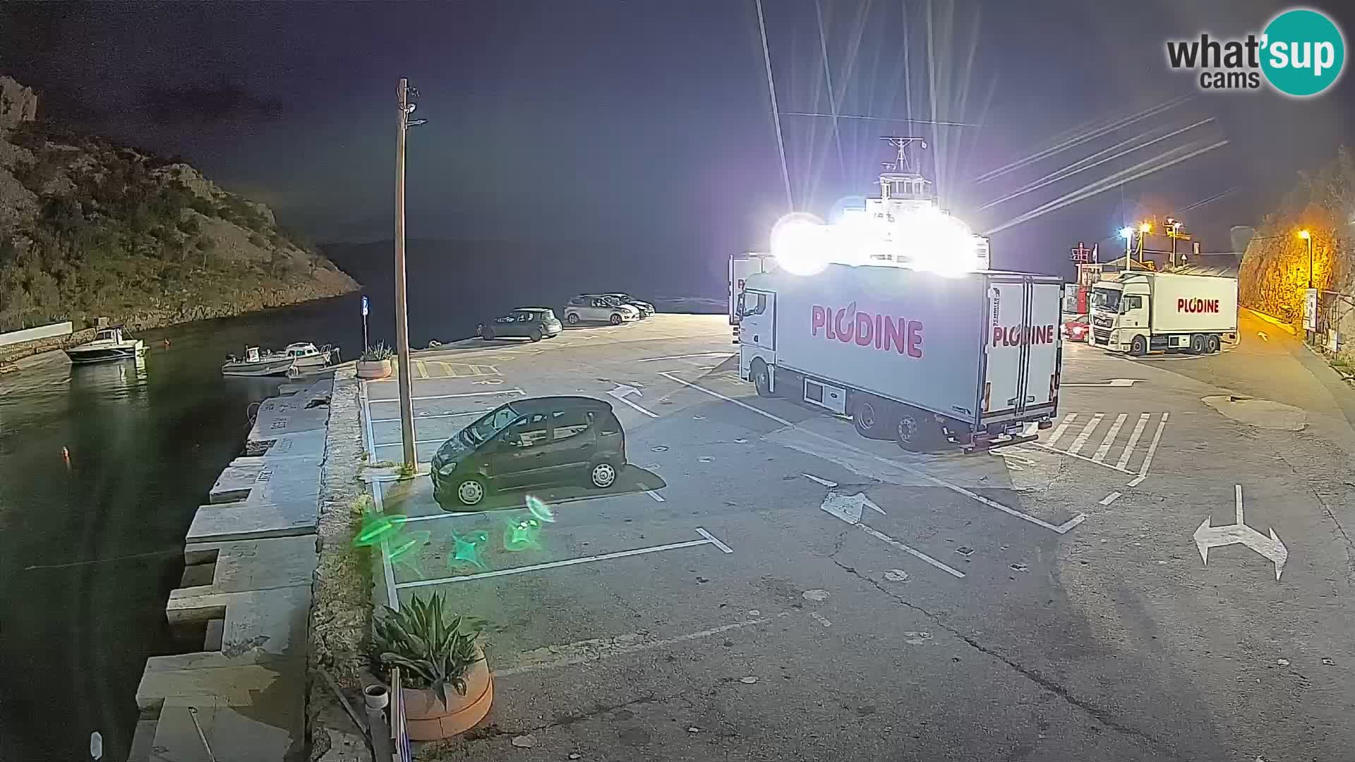 Webcam Prizna ferry port to Pag island