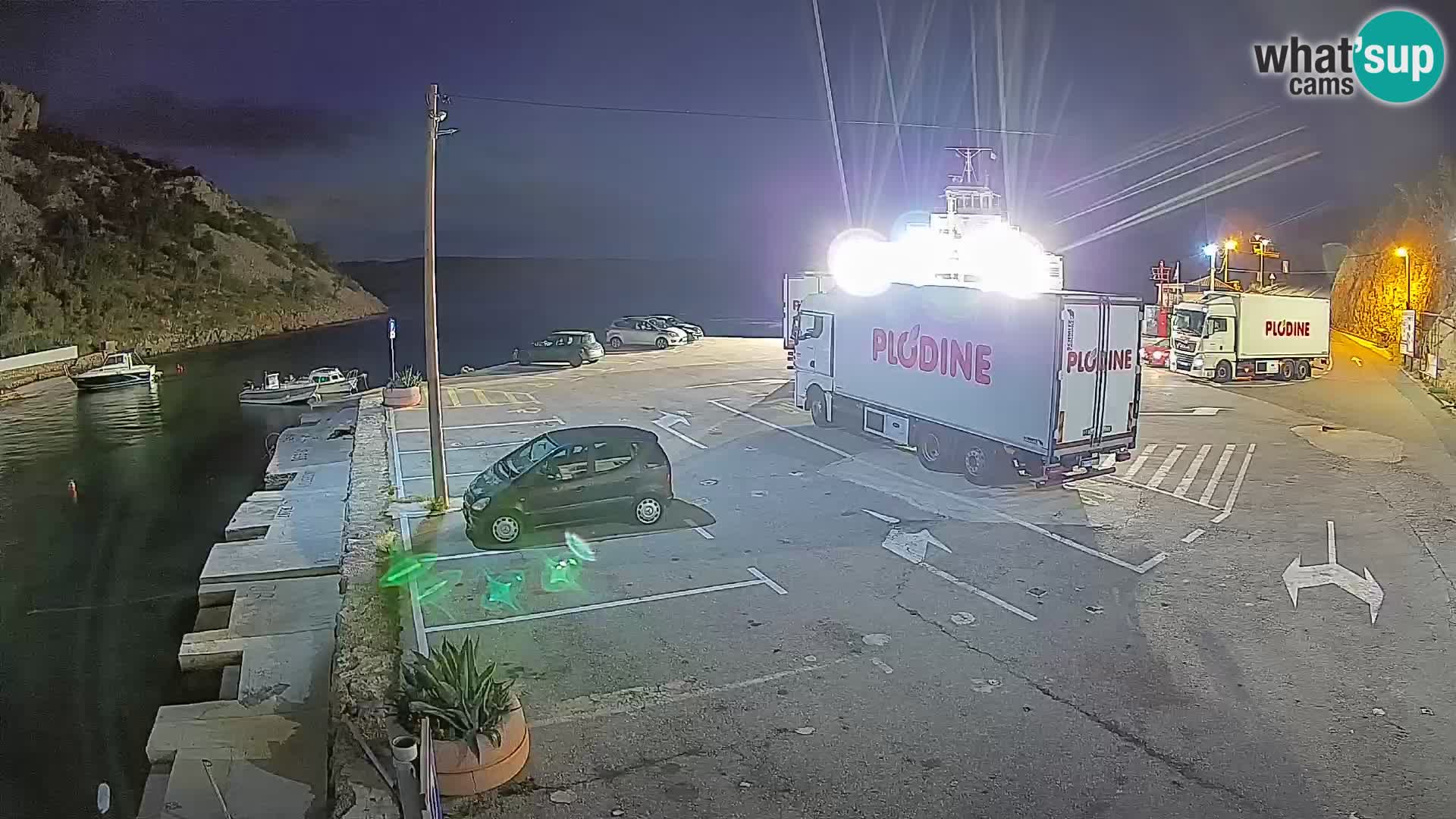 Webcam Prizna ferry port to Pag island