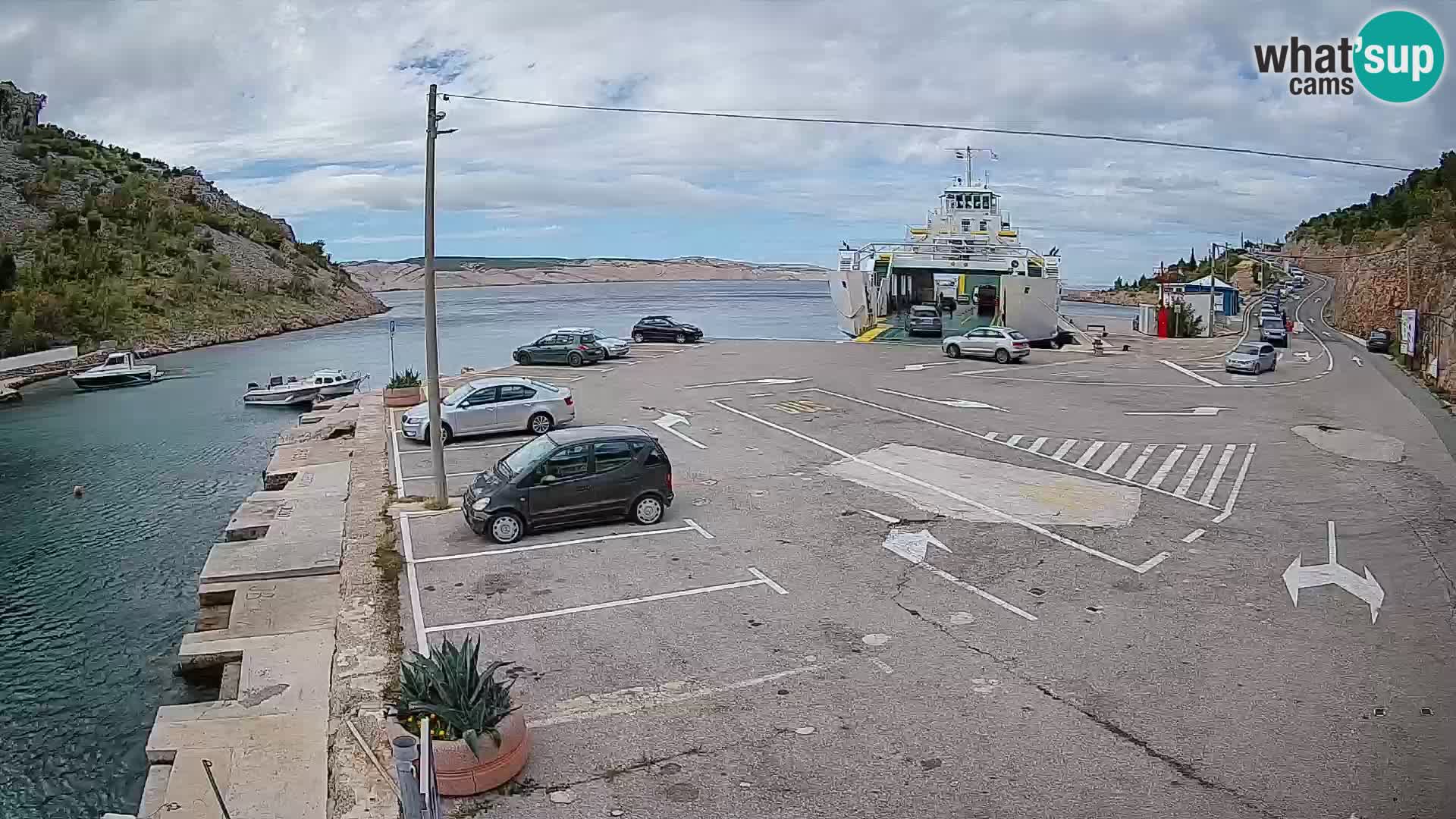 Webcam Fährhafen Prizna – zur Insel Pag