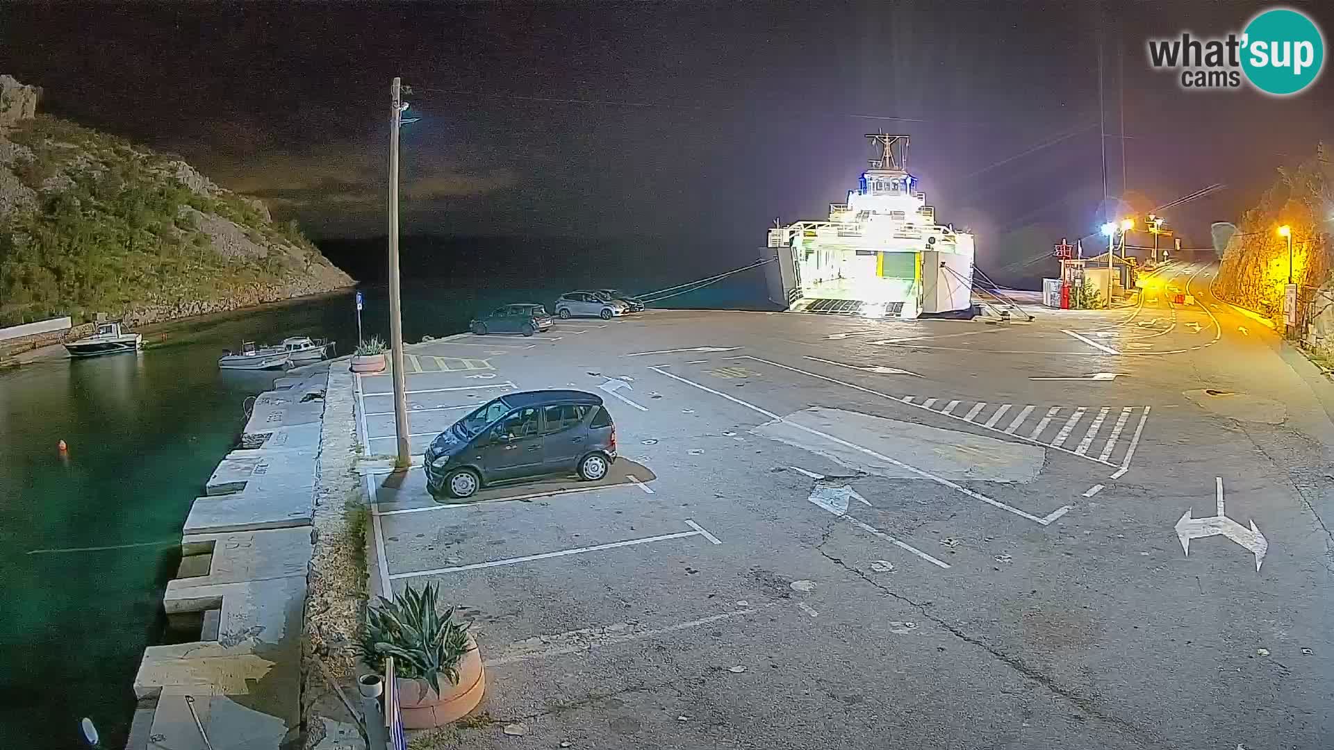 Webcam Prizna ferry port to Pag island