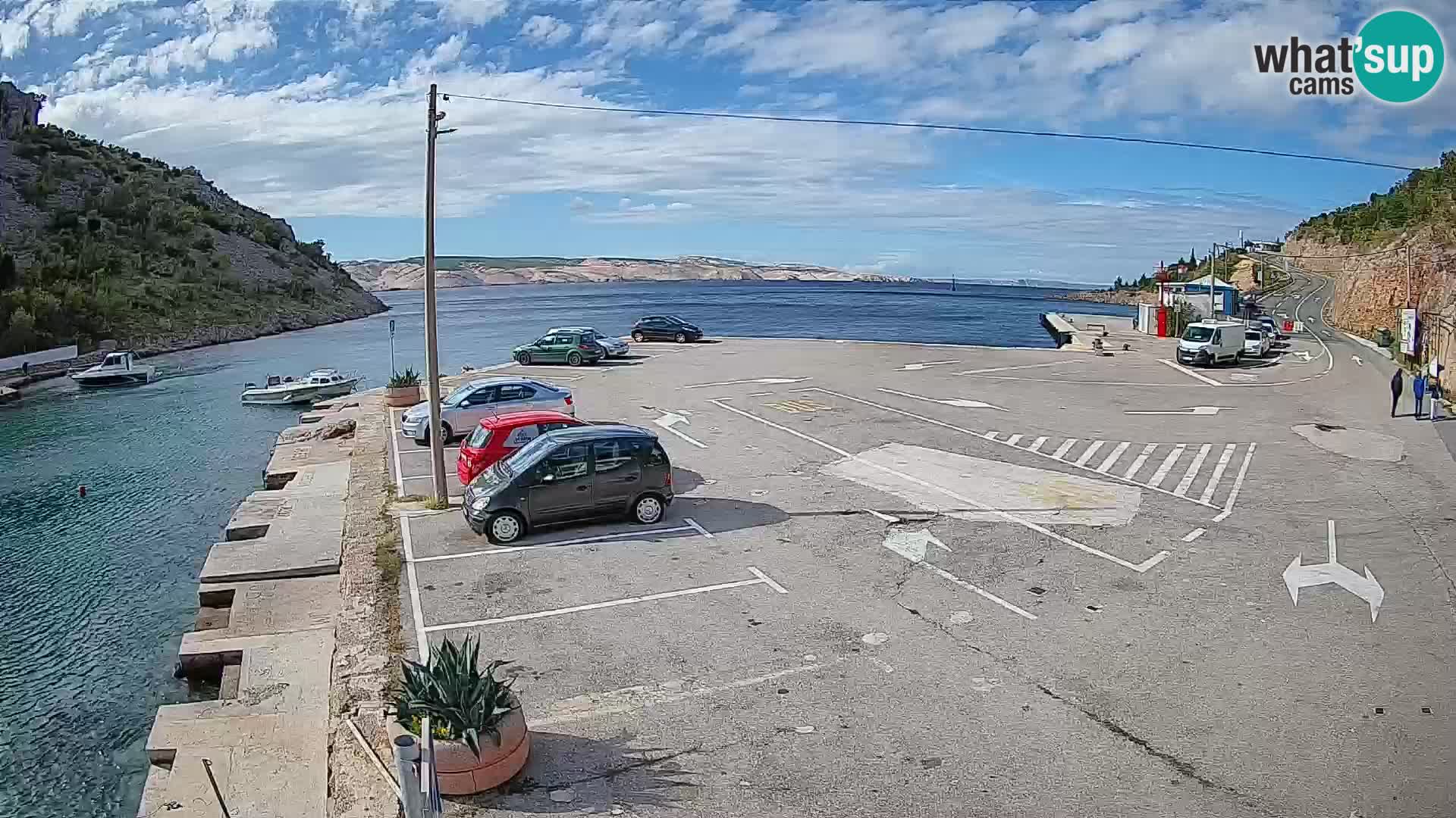 Webcam Fährhafen Prizna – zur Insel Pag