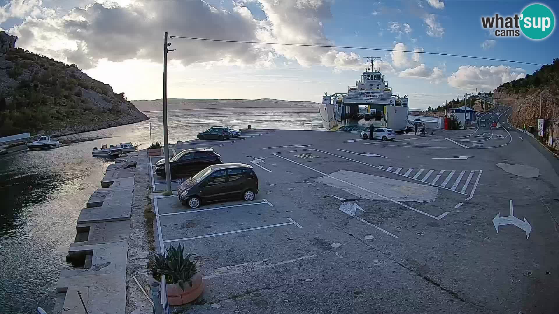 Webcam Fährhafen Prizna – zur Insel Pag