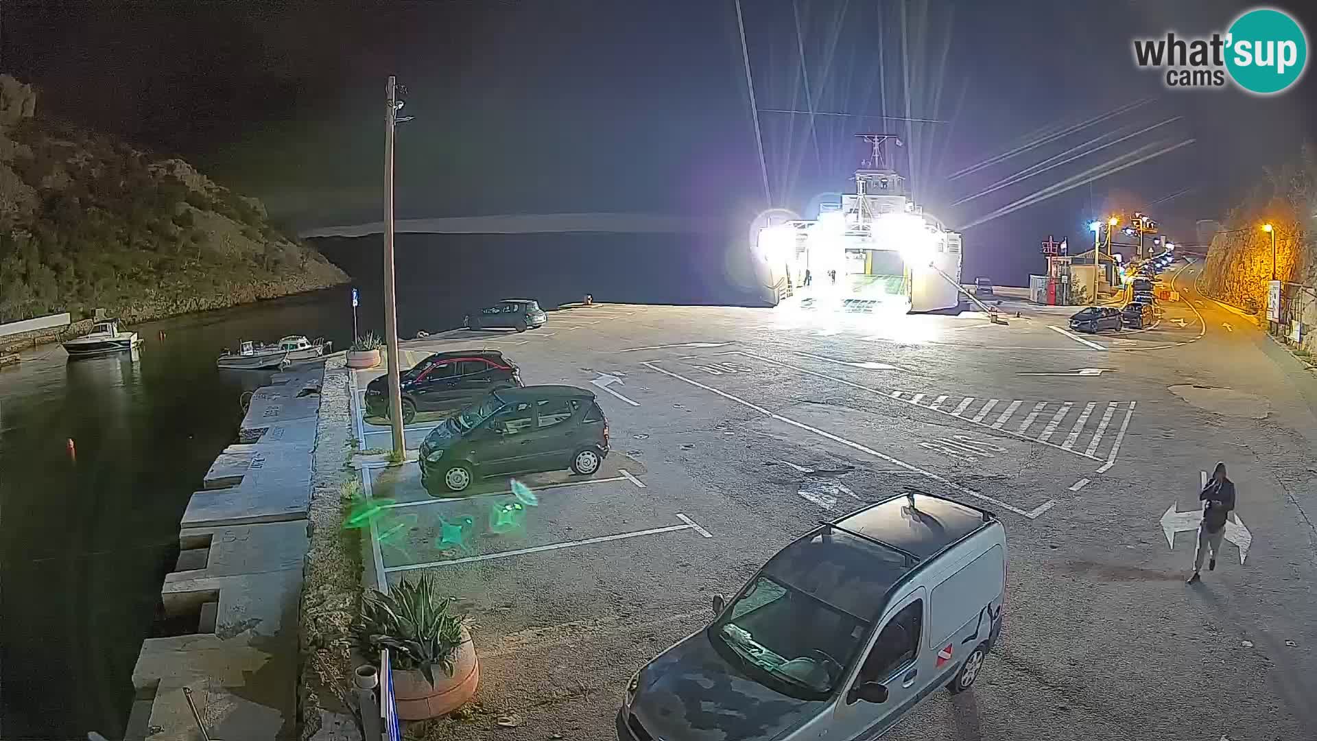 Webcam Prizna ferry port to Pag island