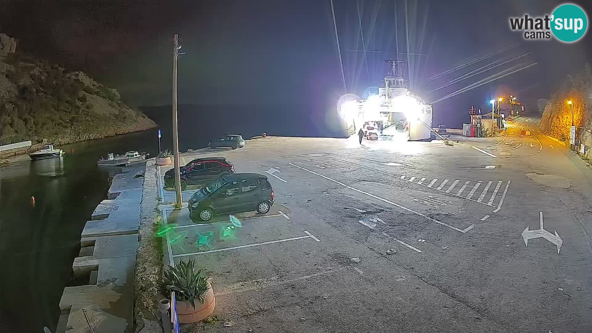 Webcam Fährhafen Prizna – zur Insel Pag