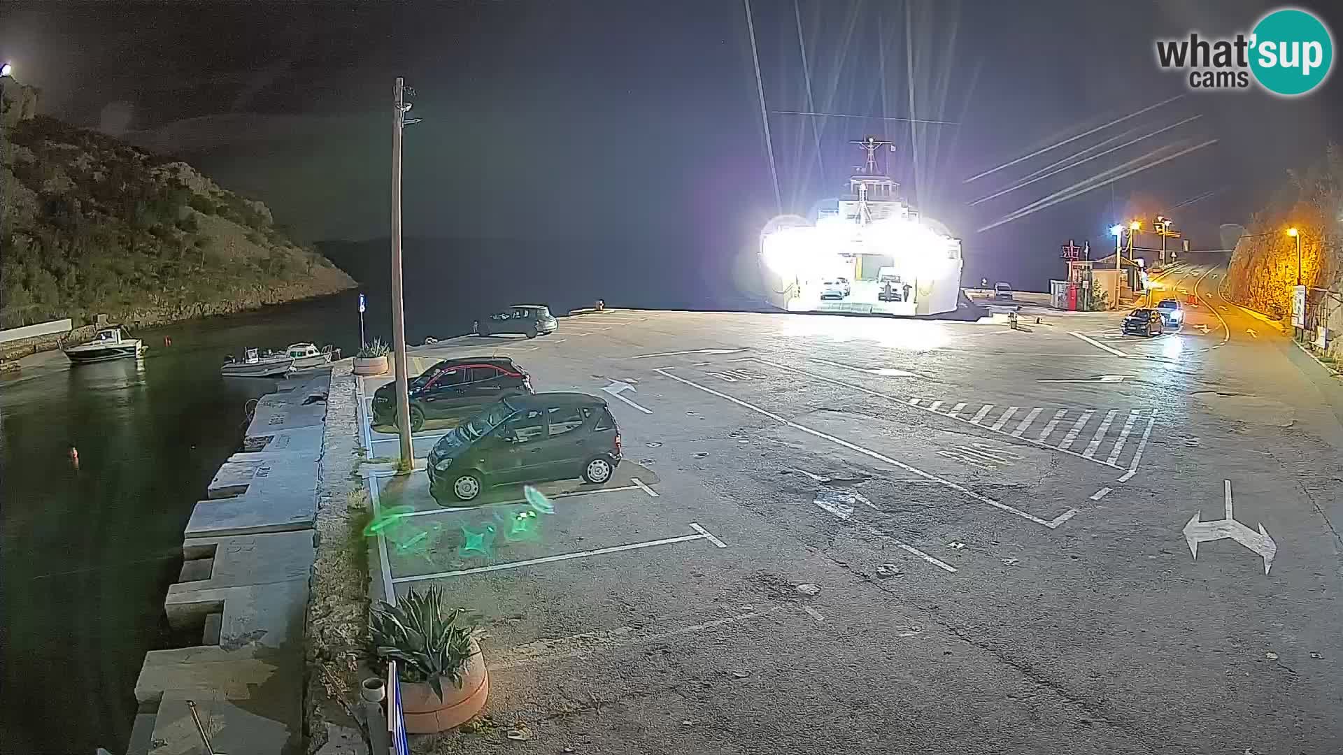 Webcam Prizna ferry port to Pag island