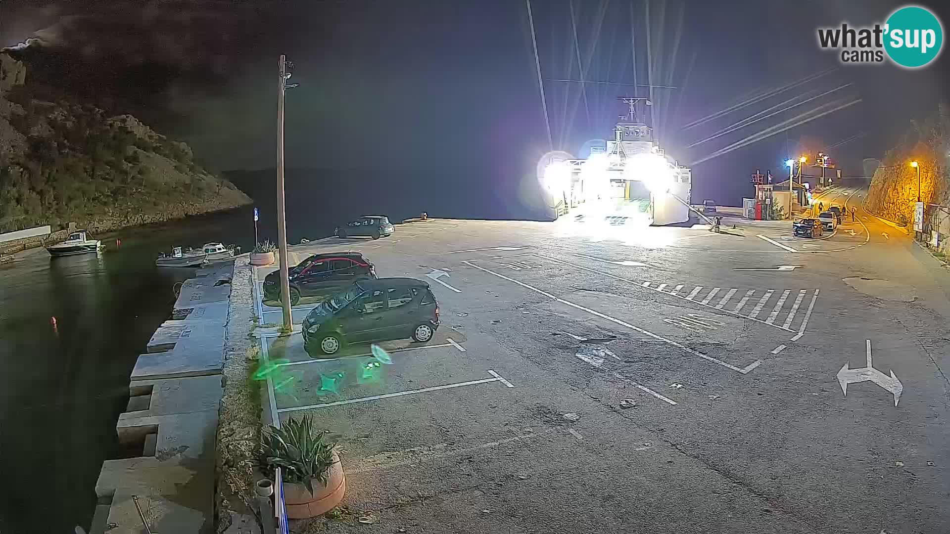 Webcam Prizna ferry port to Pag island