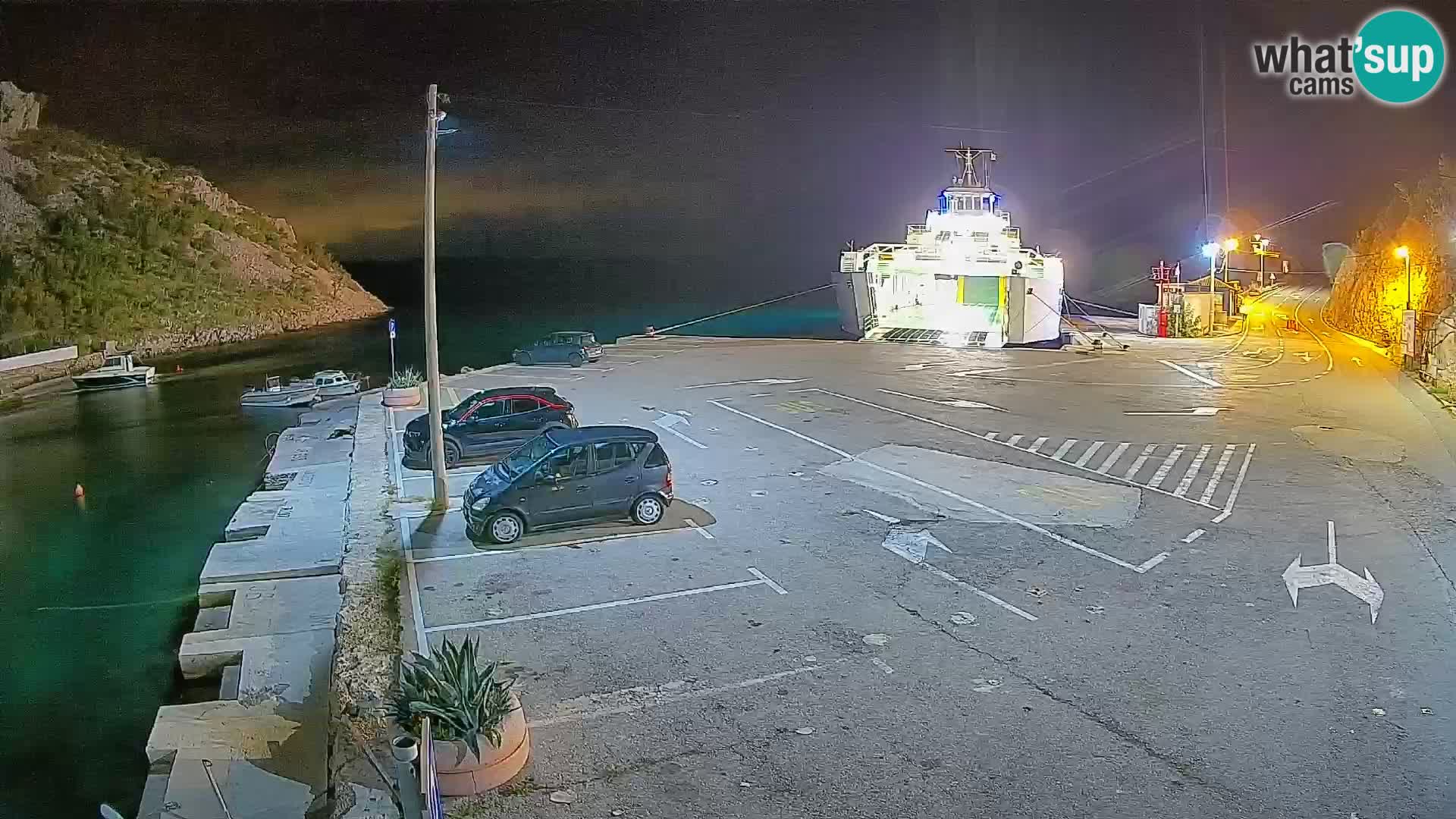Webcam Fährhafen Prizna – zur Insel Pag