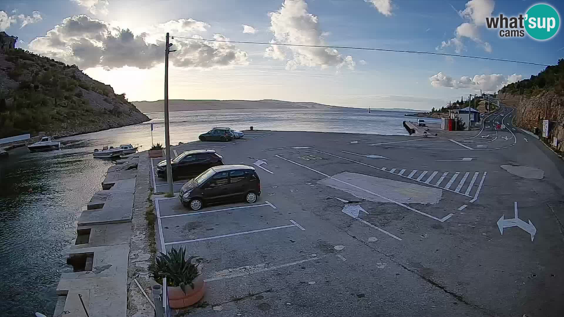 Webcam Fährhafen Prizna – zur Insel Pag
