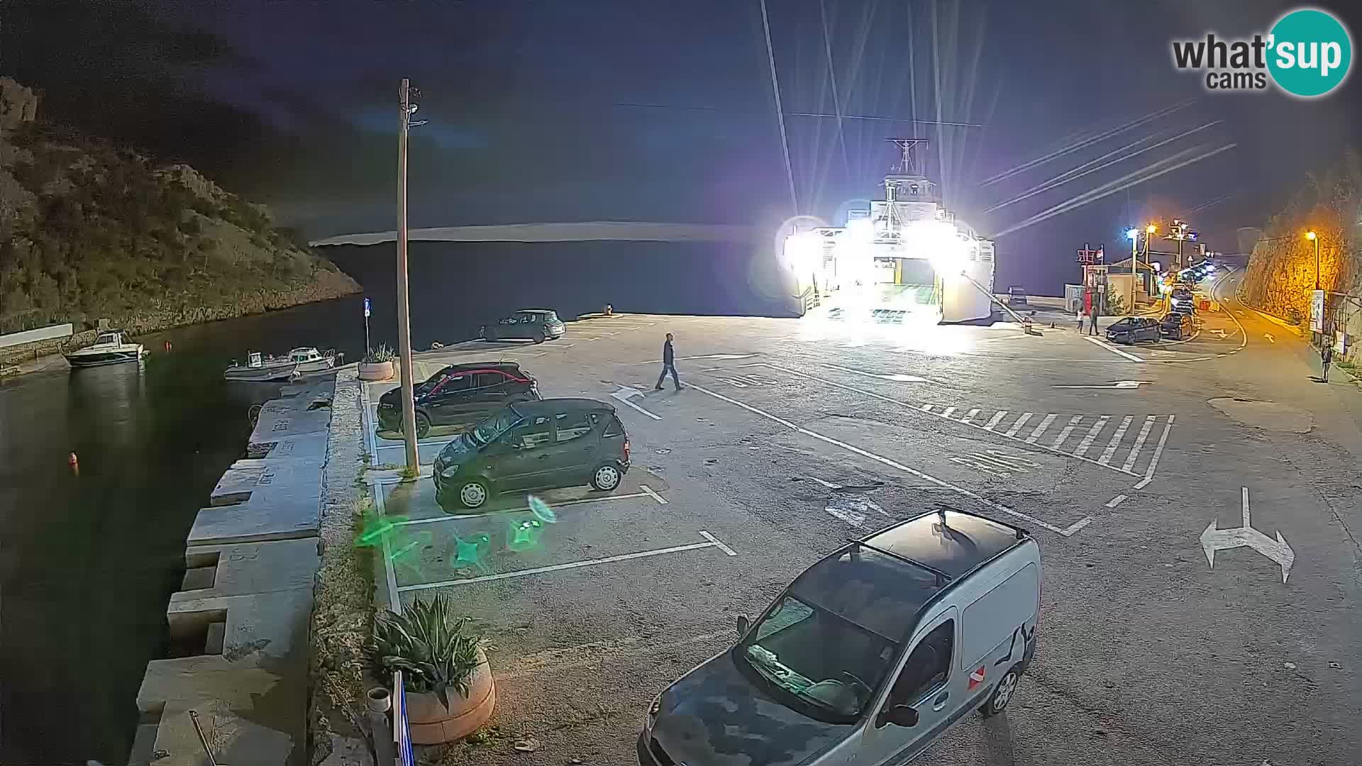 Webcam Prizna ferry port to Pag island