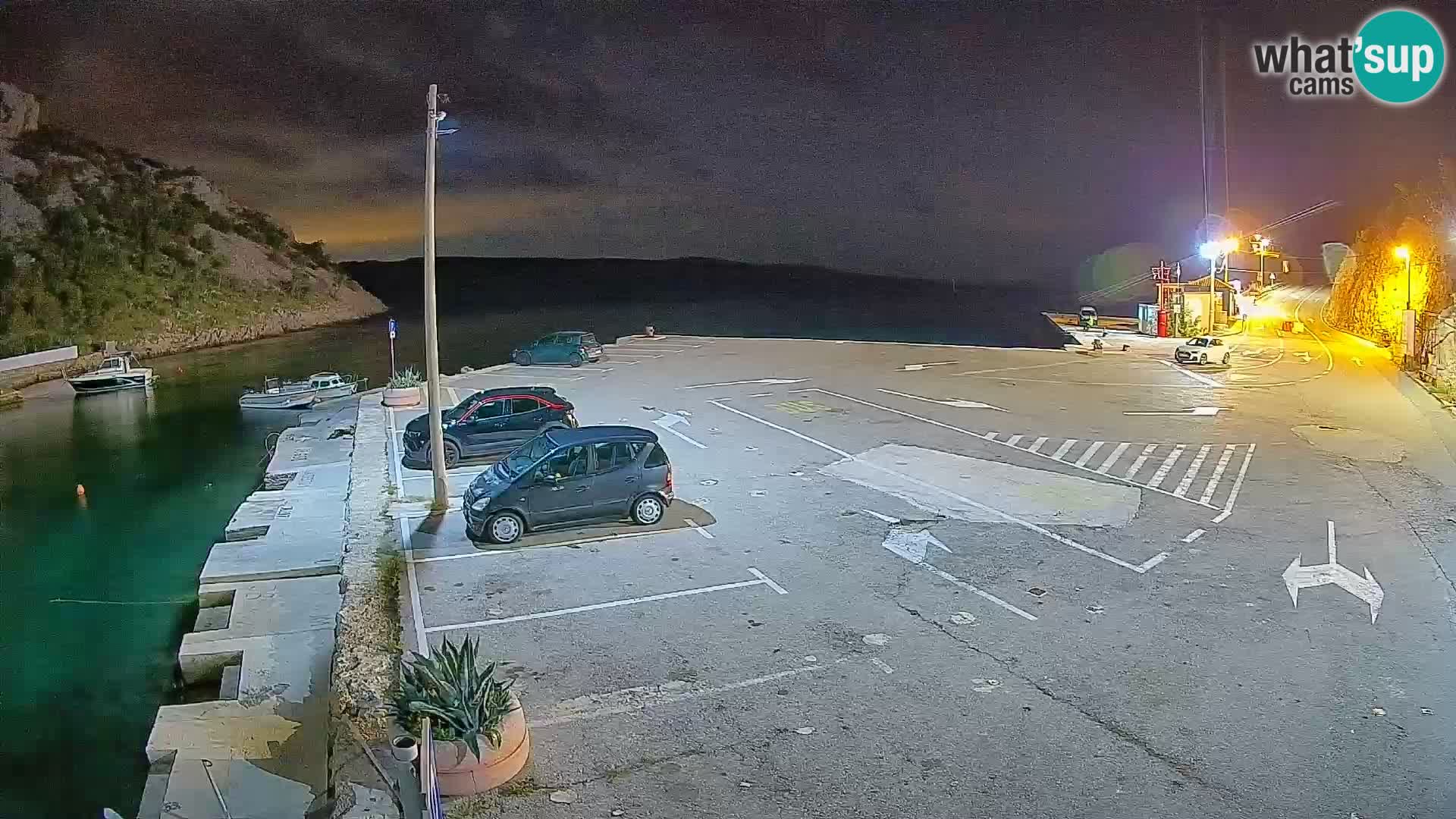 Webcam port de ferry de Prizna – vers l’île de Pag