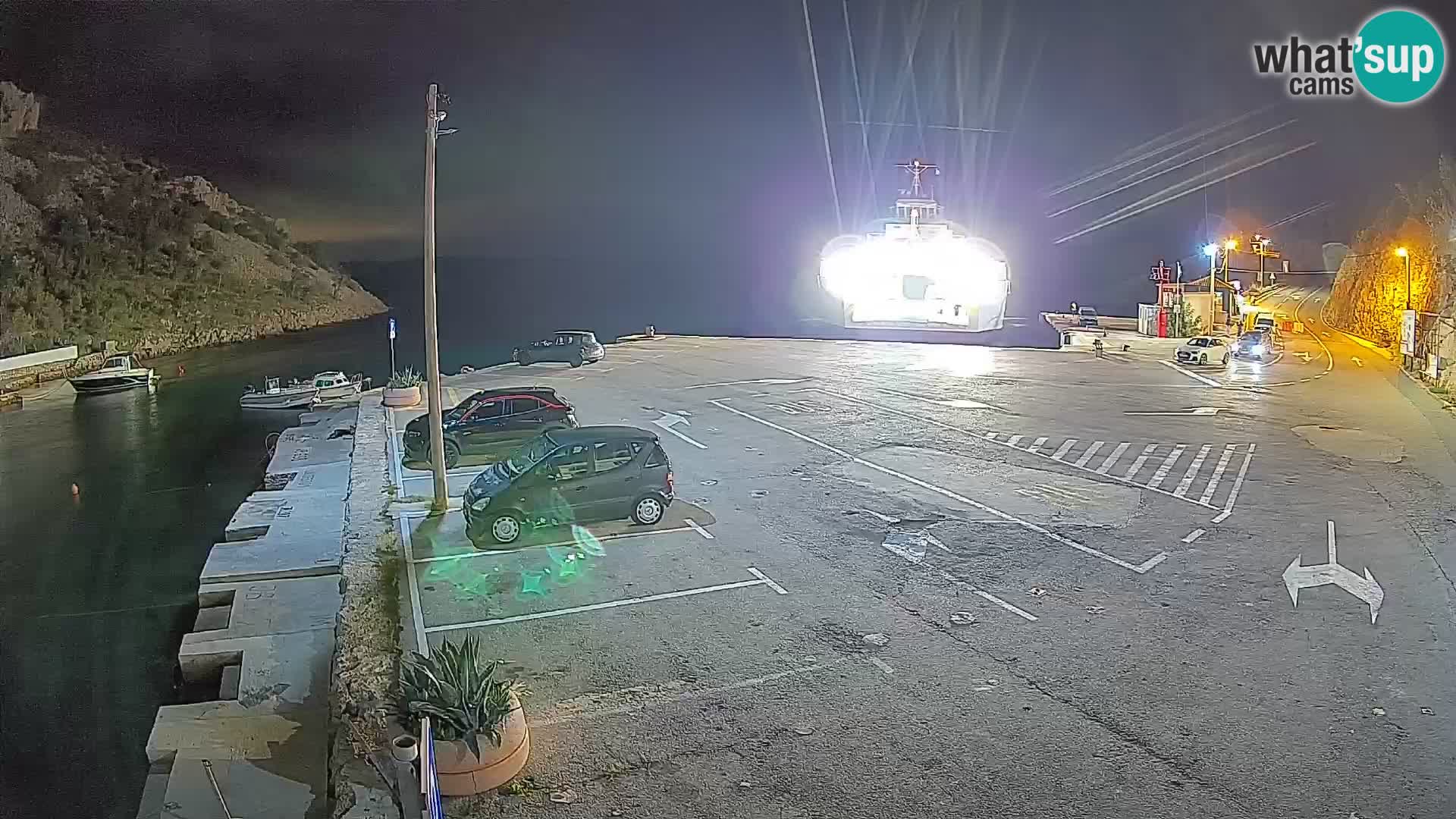 Webcam port de ferry de Prizna – vers l’île de Pag