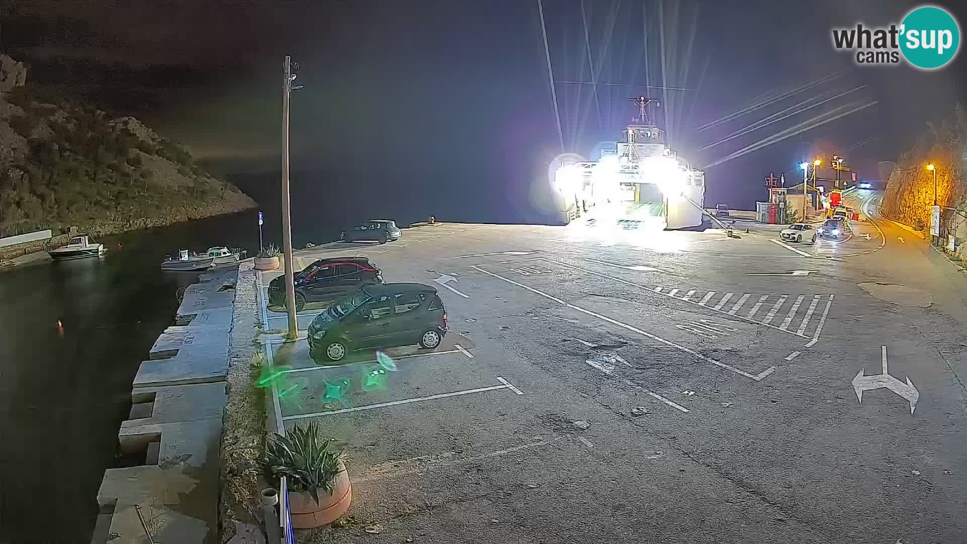 Webcam Fährhafen Prizna – zur Insel Pag