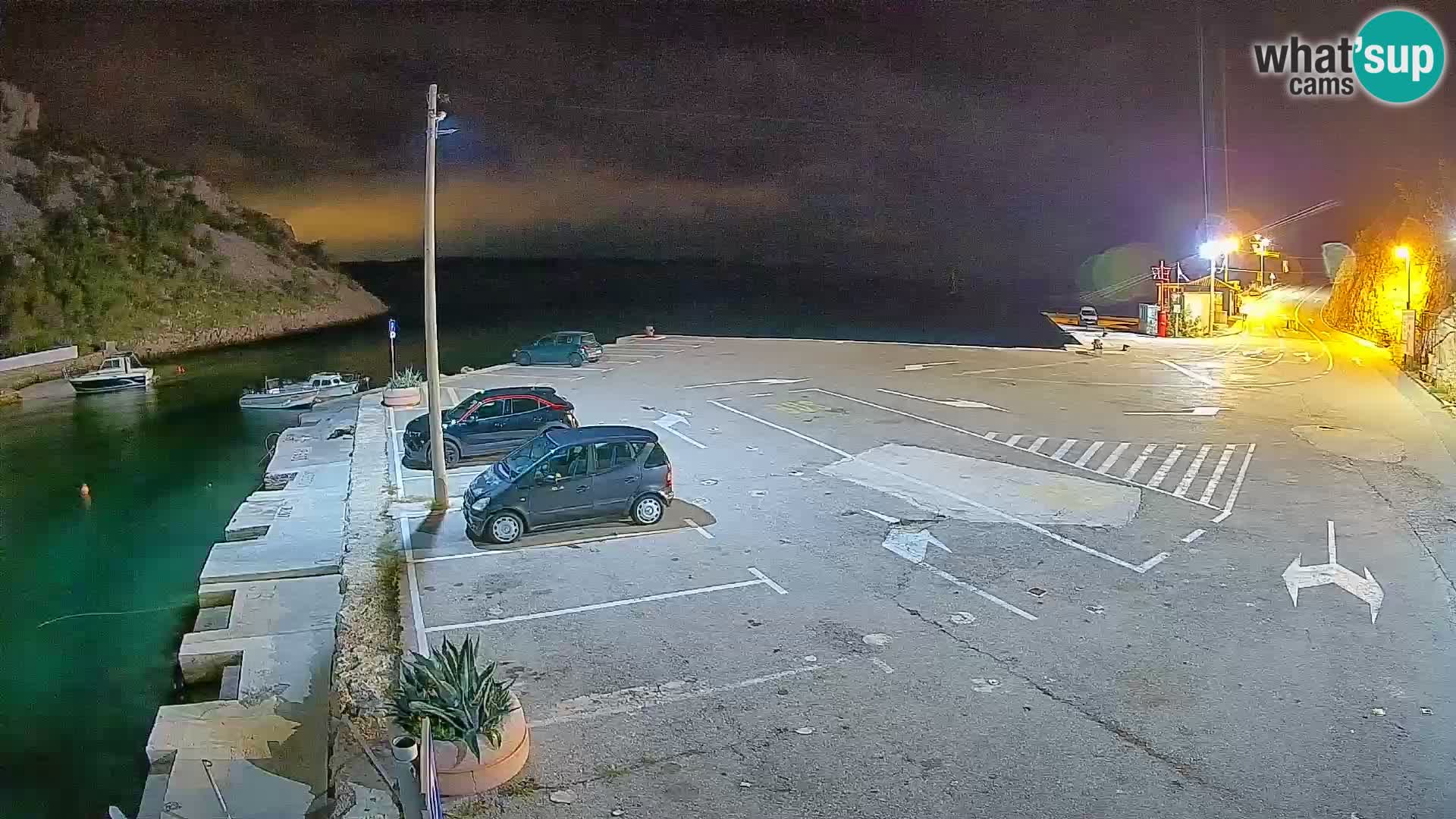Webcam port de ferry de Prizna – vers l’île de Pag