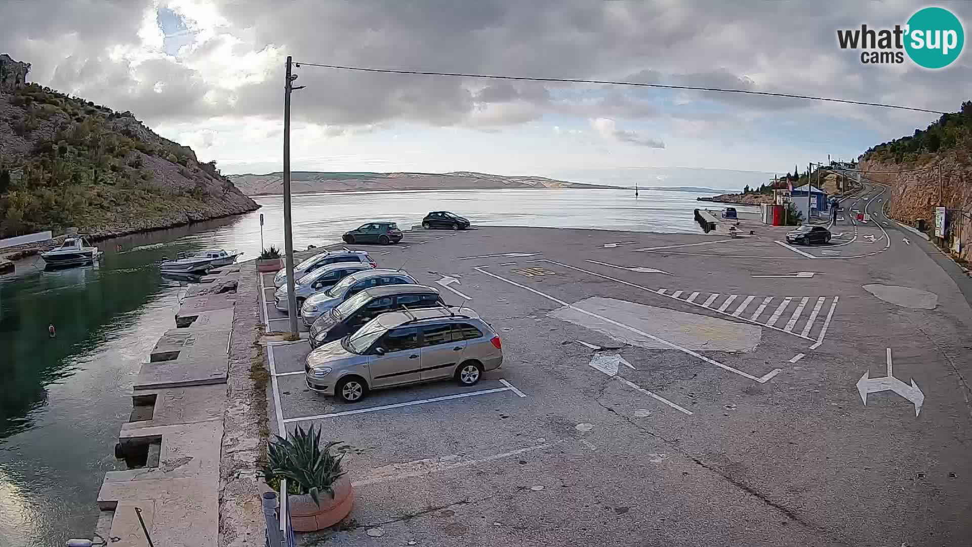 Webcam Fährhafen Prizna – zur Insel Pag