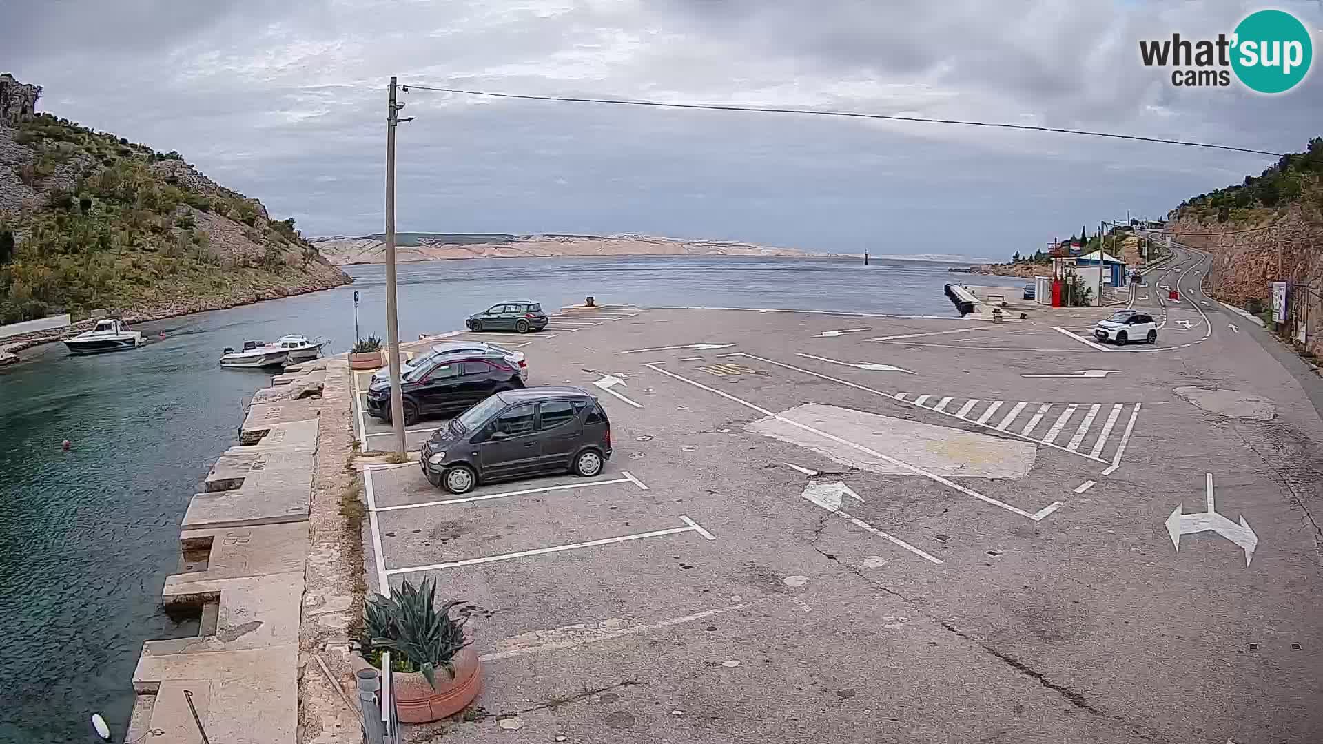 Webcam Fährhafen Prizna – zur Insel Pag