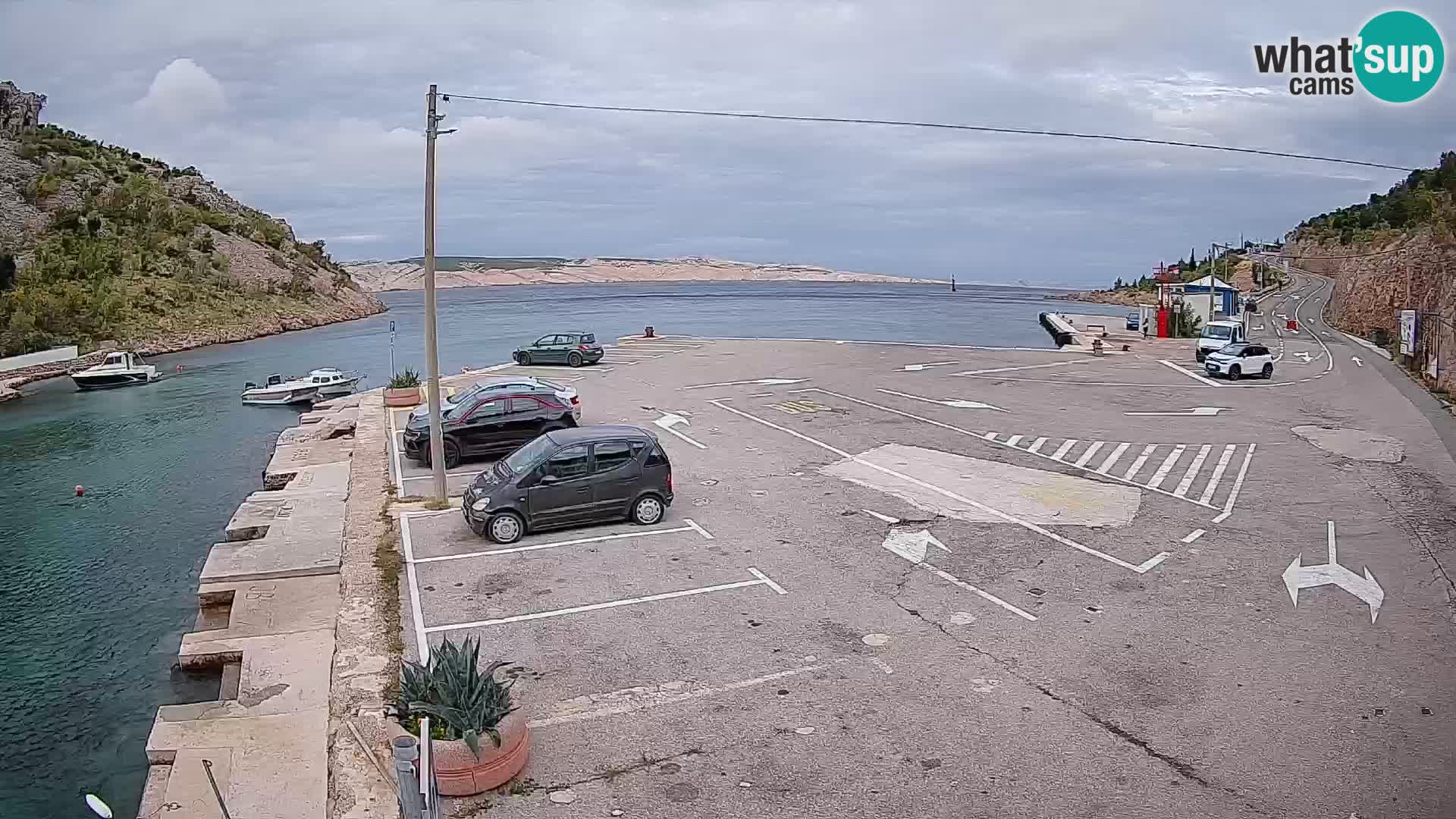 Webcam Fährhafen Prizna – zur Insel Pag