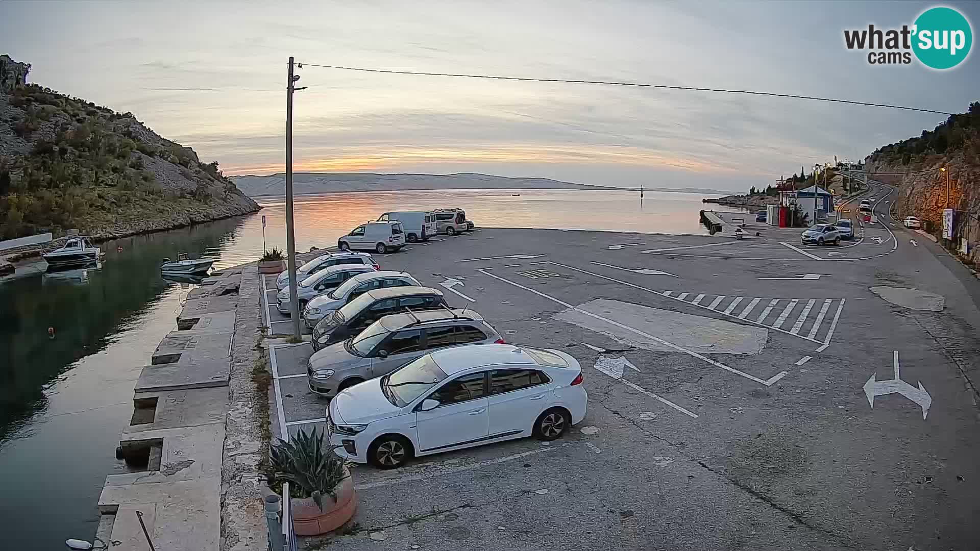 Webcam Fährhafen Prizna – zur Insel Pag