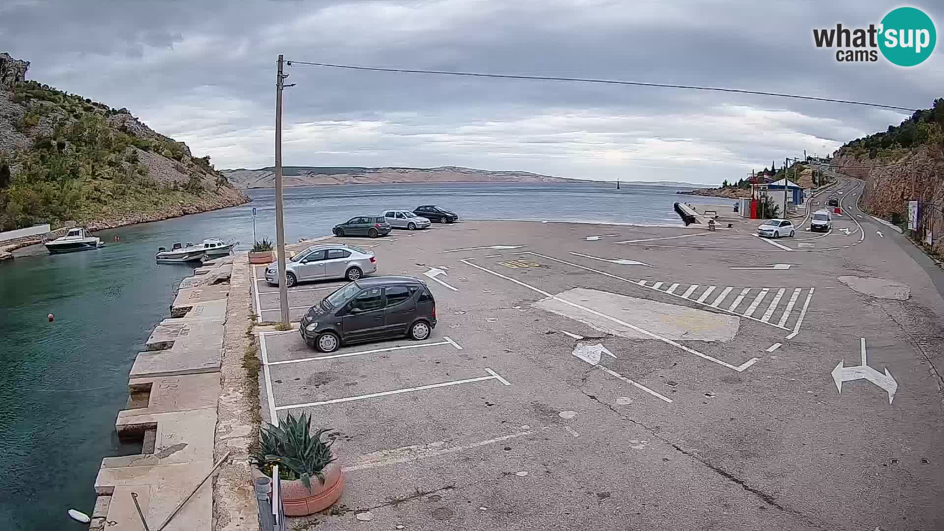 Webcam Fährhafen Prizna – zur Insel Pag