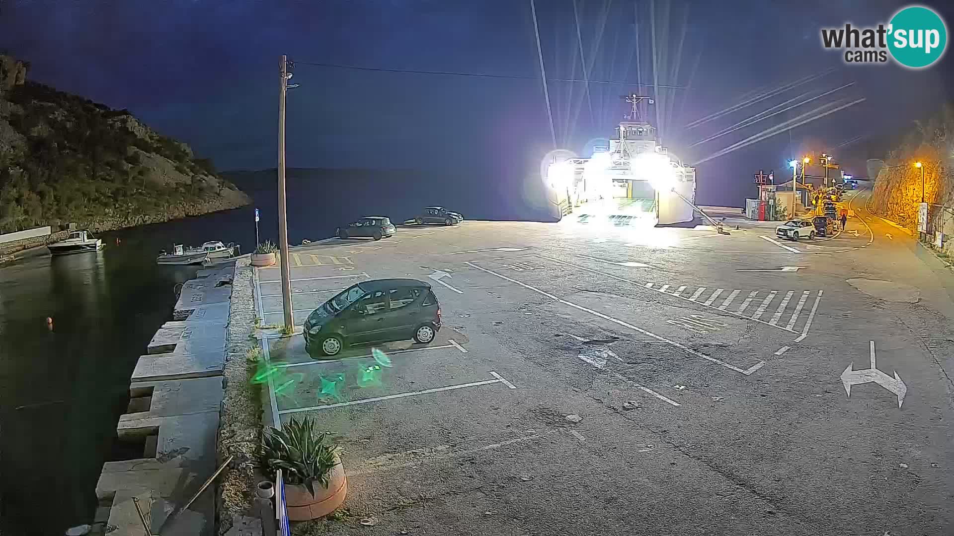 Webcam Fährhafen Prizna – zur Insel Pag