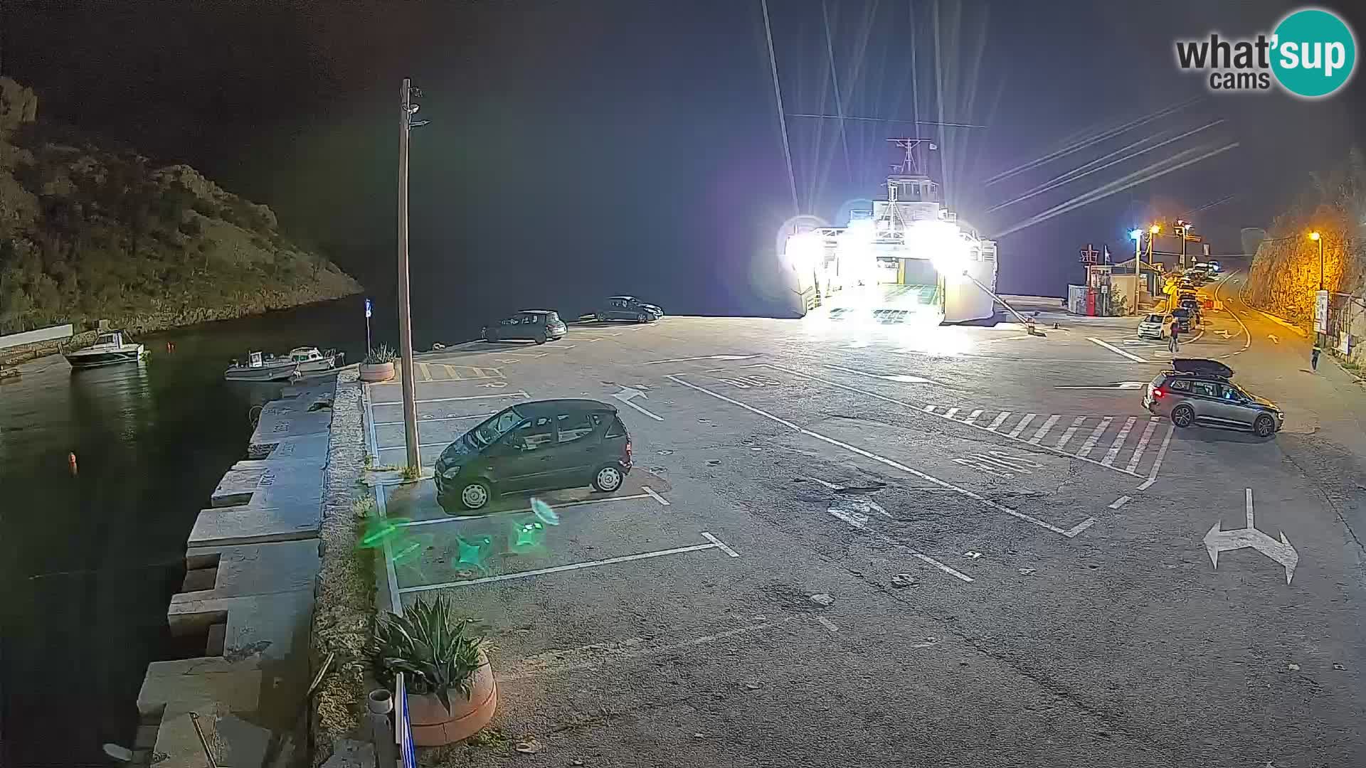 Webcam port de ferry de Prizna – vers l’île de Pag