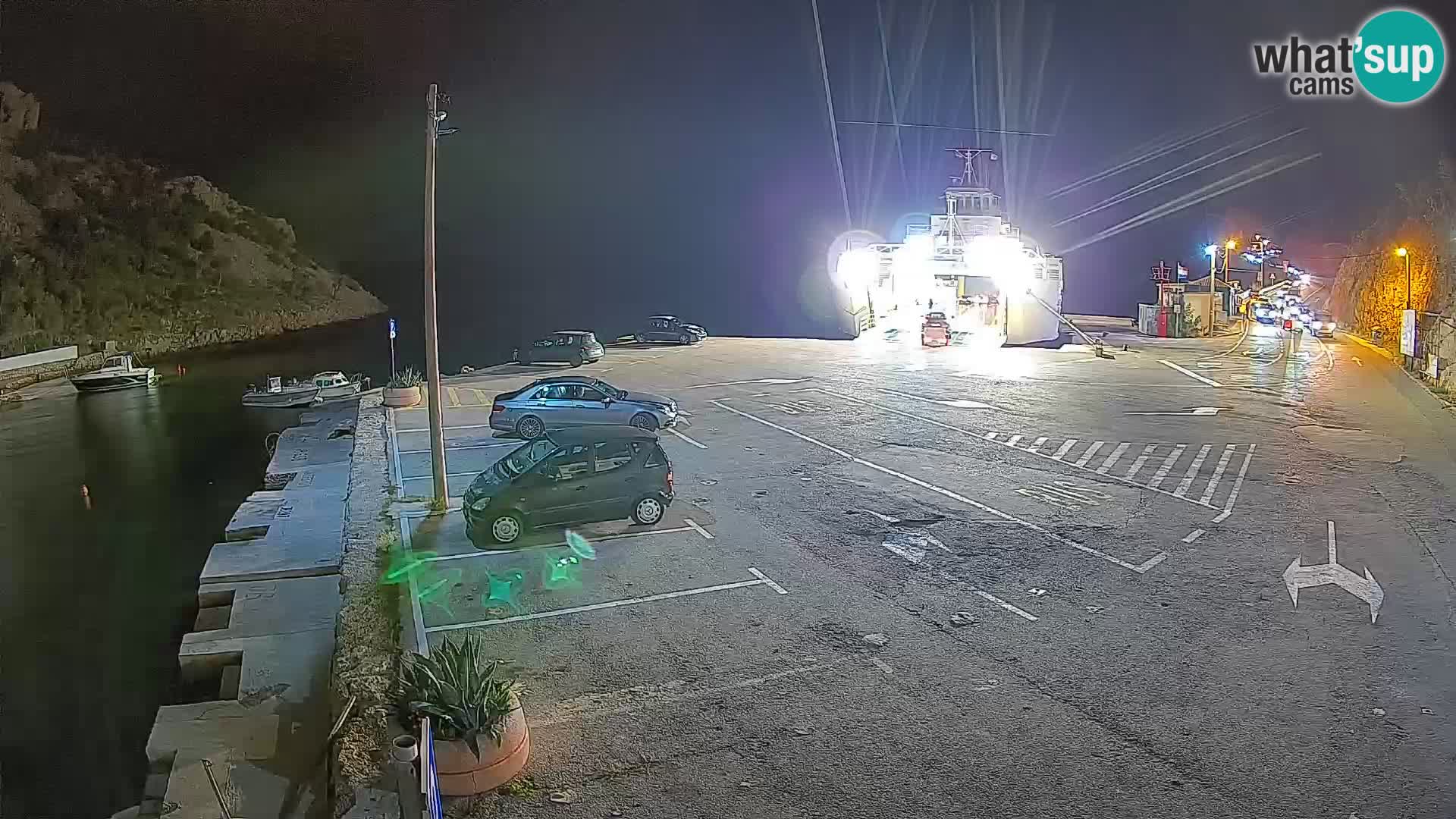 Webcam port de ferry de Prizna – vers l’île de Pag