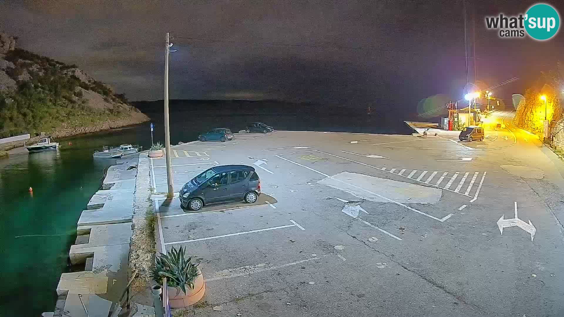 Webcam Prizna ferry port to Pag island